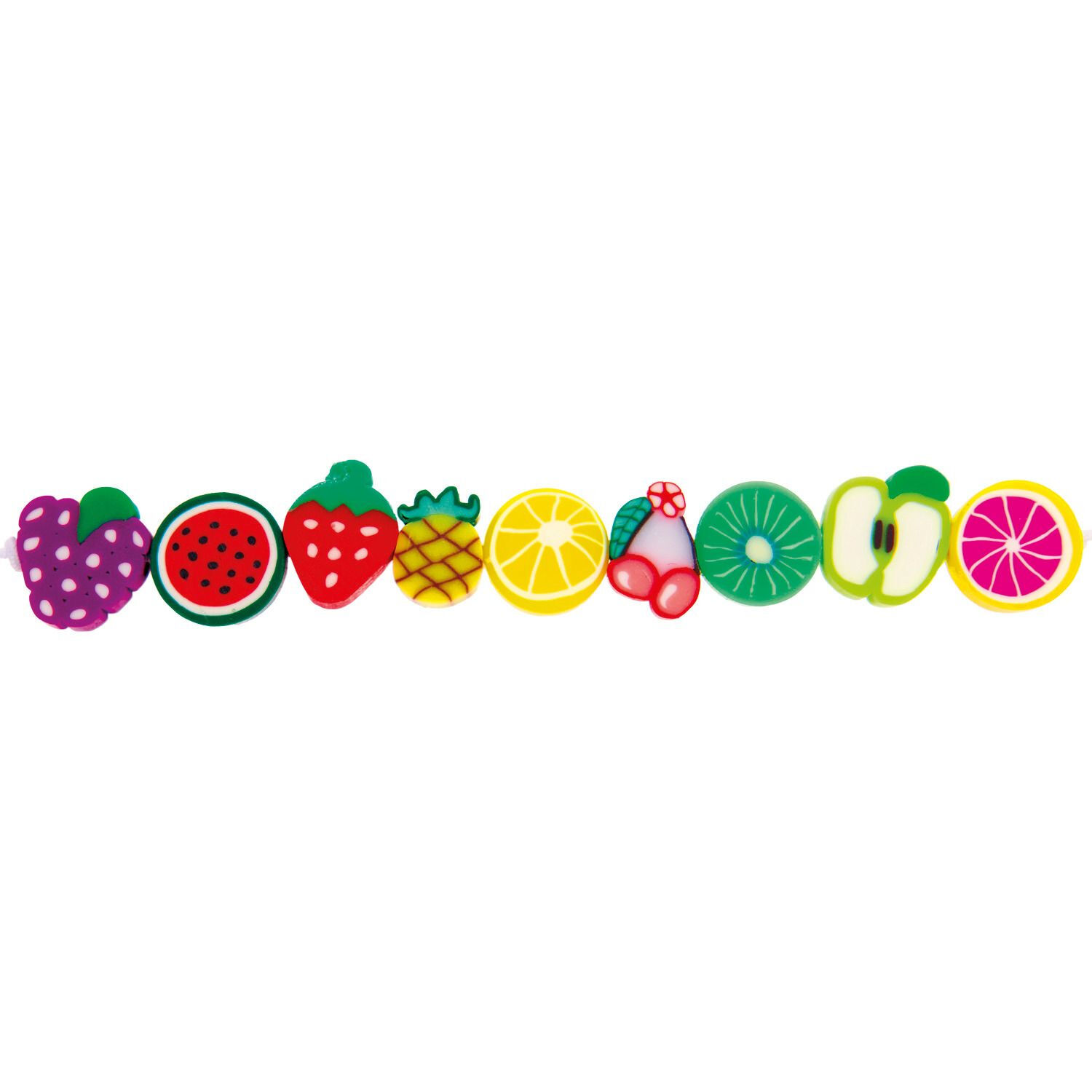 Kunststoff-Perlen Itoshii, Tutti Frutti, 11 mm, 20 Stk