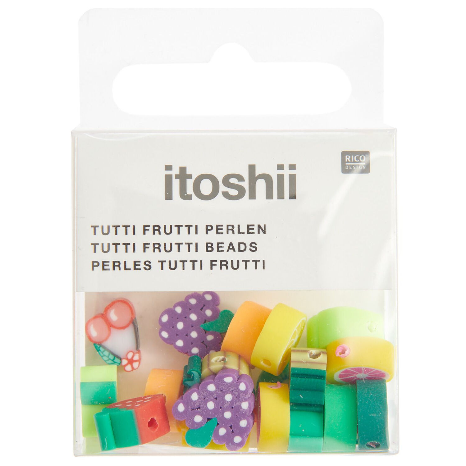 Kunststoff-Perlen Itoshii, Tutti Frutti, 11 mm, 20 Stk Bild 2