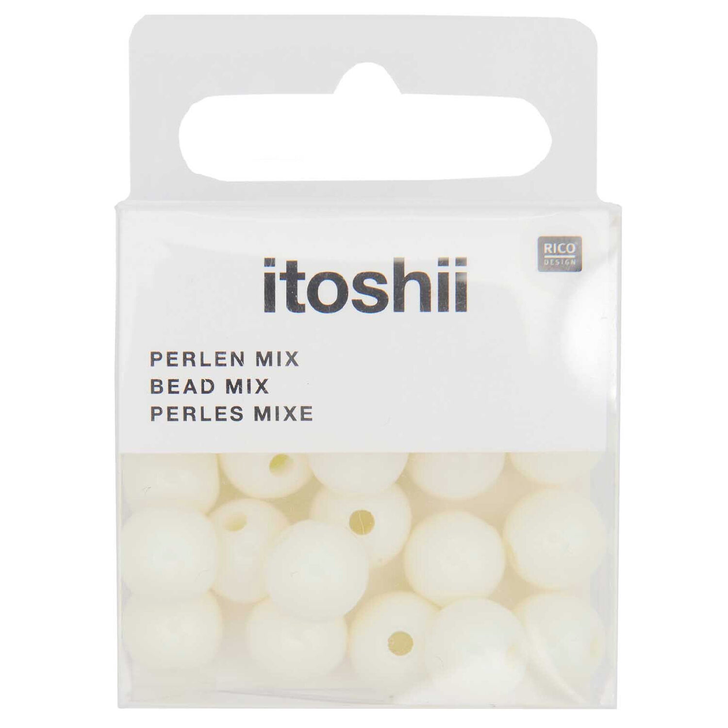 Kunststoff-Perlen, Itoshii, rund, 10 mm, 24 Stk, Off White Bild 2