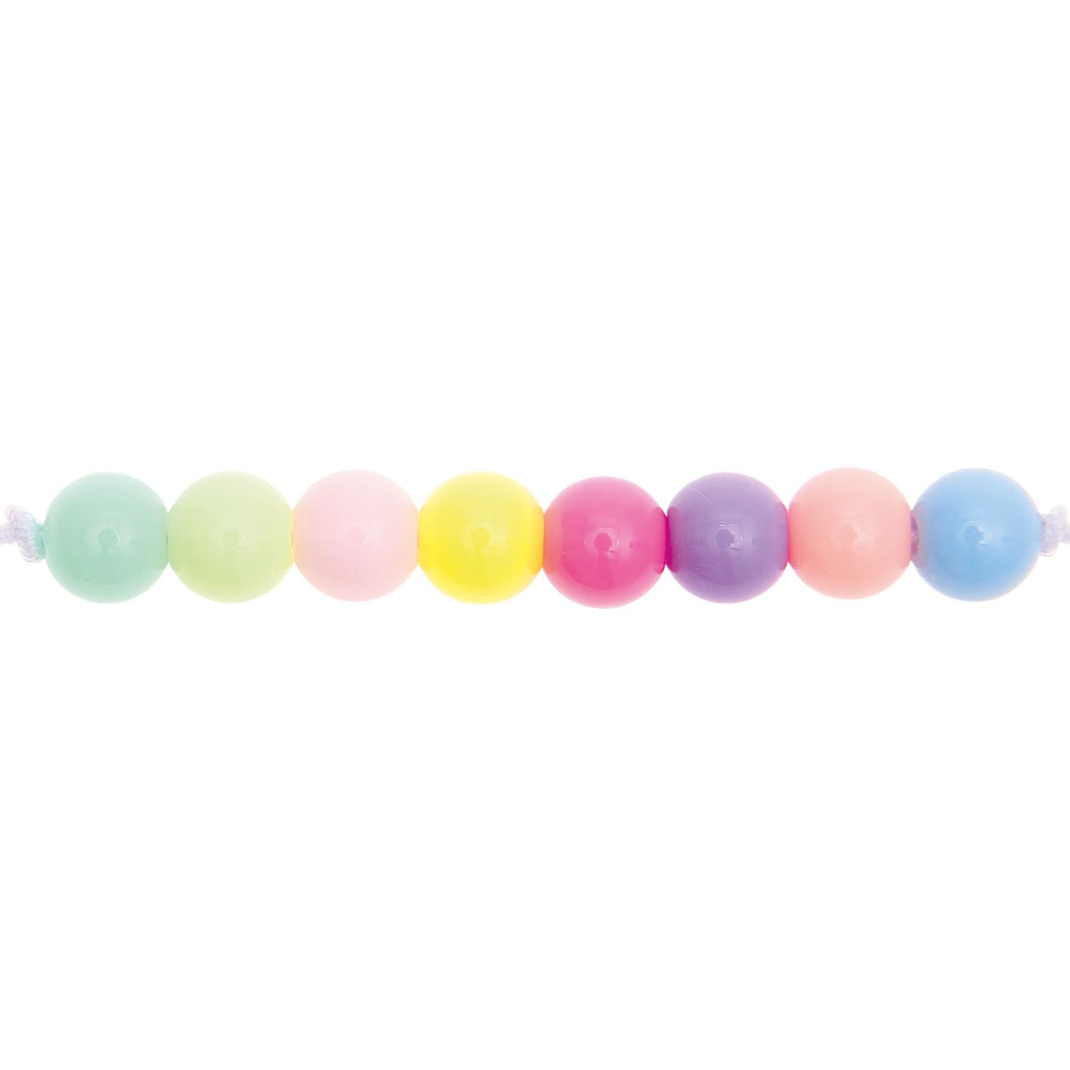 Kunststoff-Perlen, Itoshii, rund, 6 mm, 80 Stk, Pastell Mix