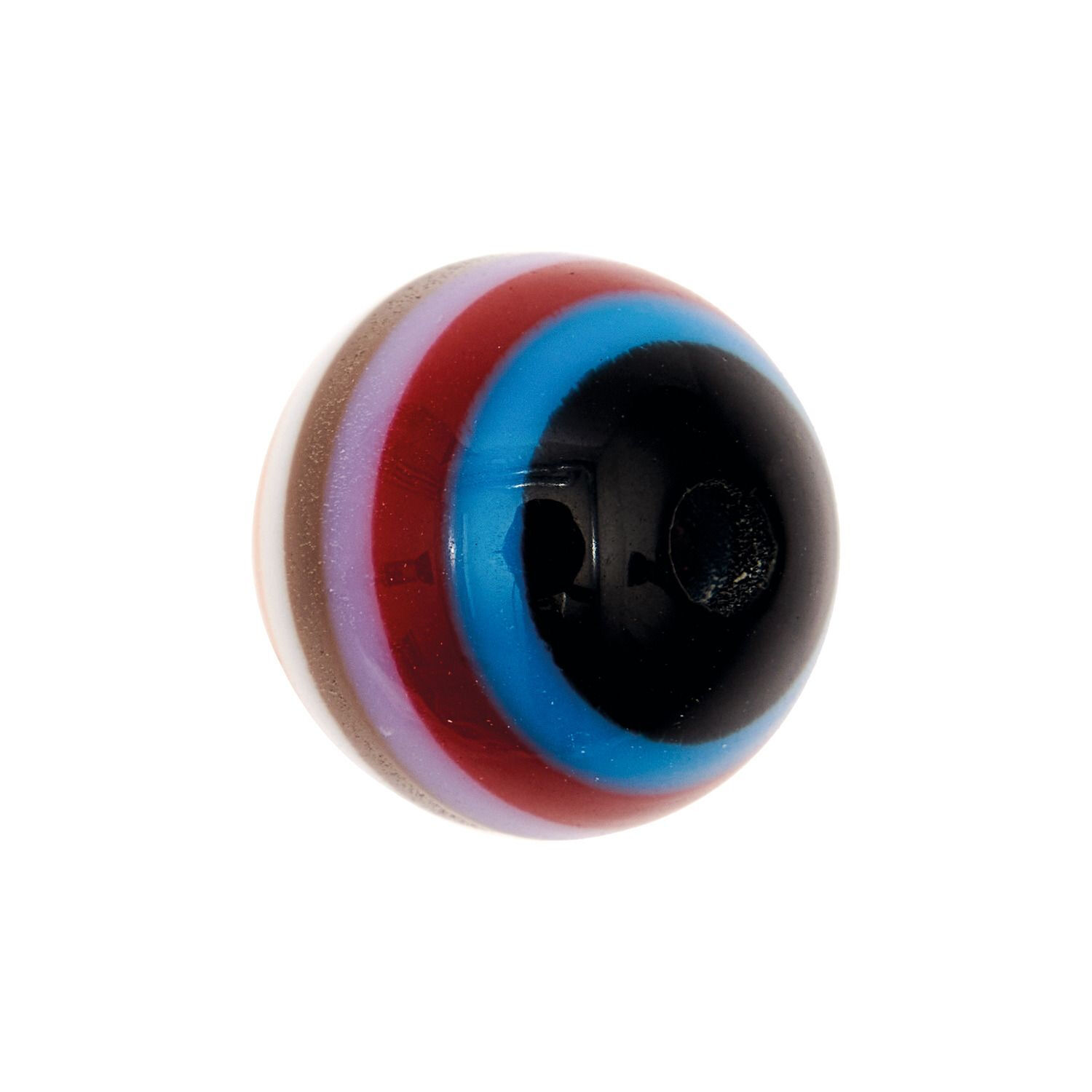 Kunststoff-Perle, Itoshii, rund, gestreift, 15 mm, 1 Stk, Lila Mix Bild 2