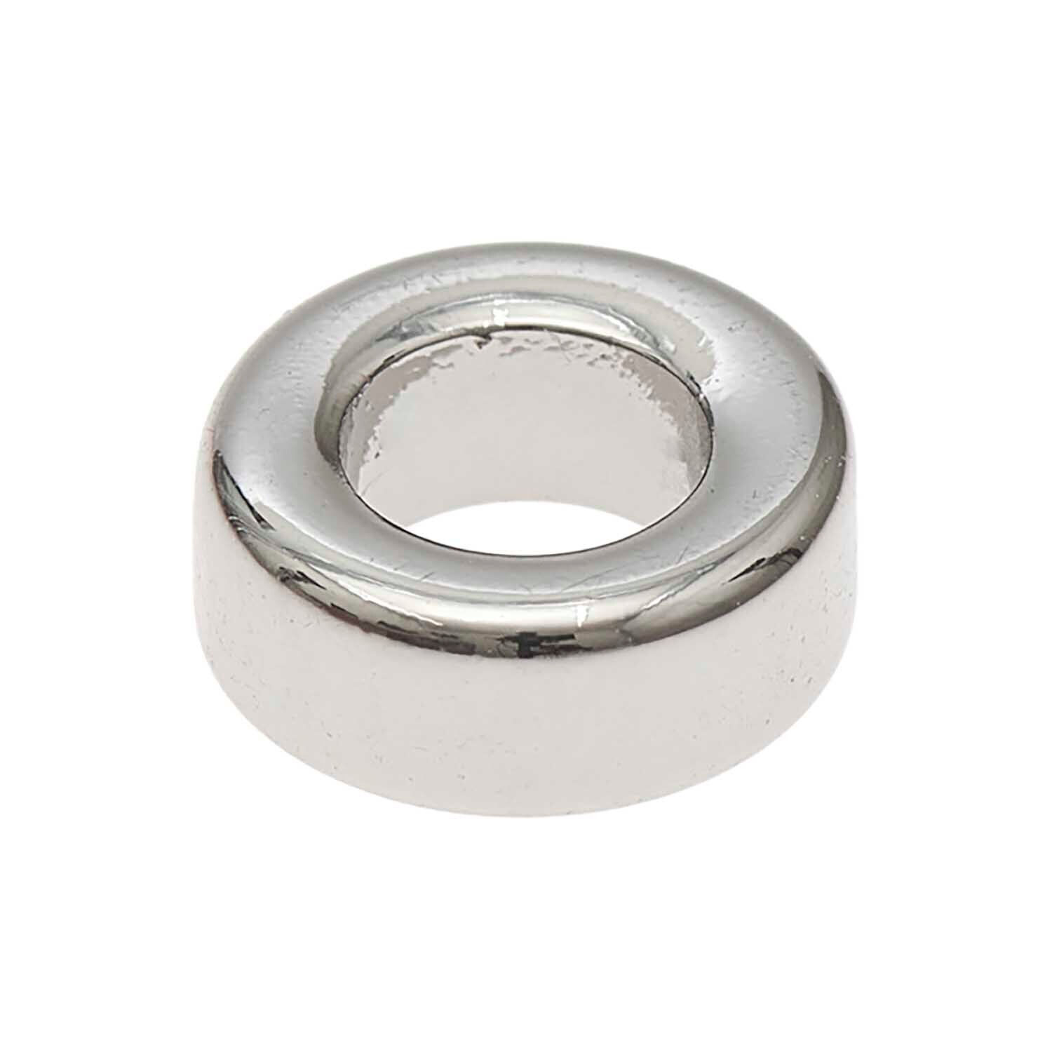 Metall Groloch-Perlen, Itoshii Ponii, Ring, 9 x 3,5 mm, 10 Stk, Silber Bild 3