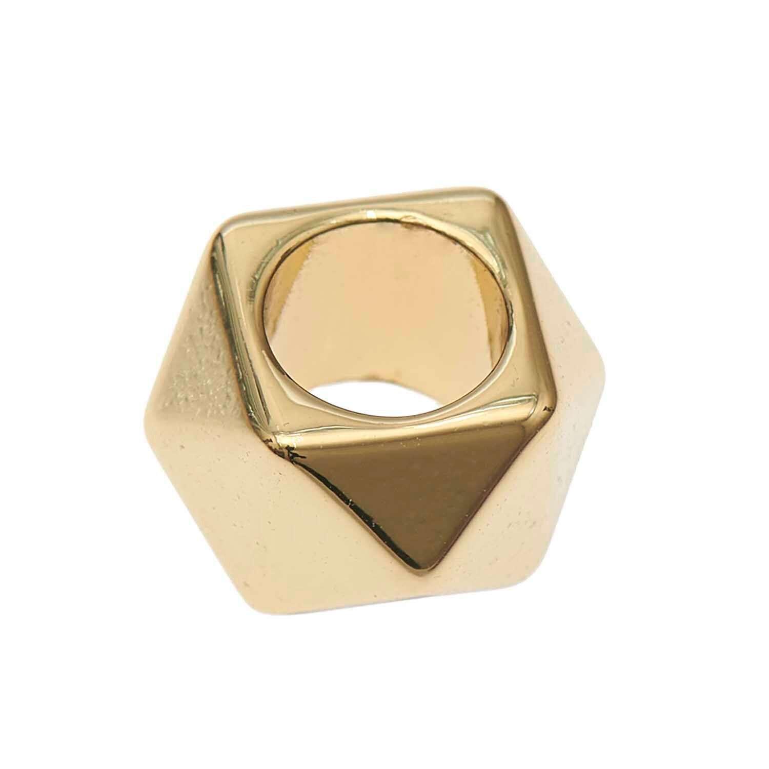 Metall Groloch-Perlen, Itoshii Ponii, Polygon, 11 x 7 mm, 10 Stk, Gold Bild 3