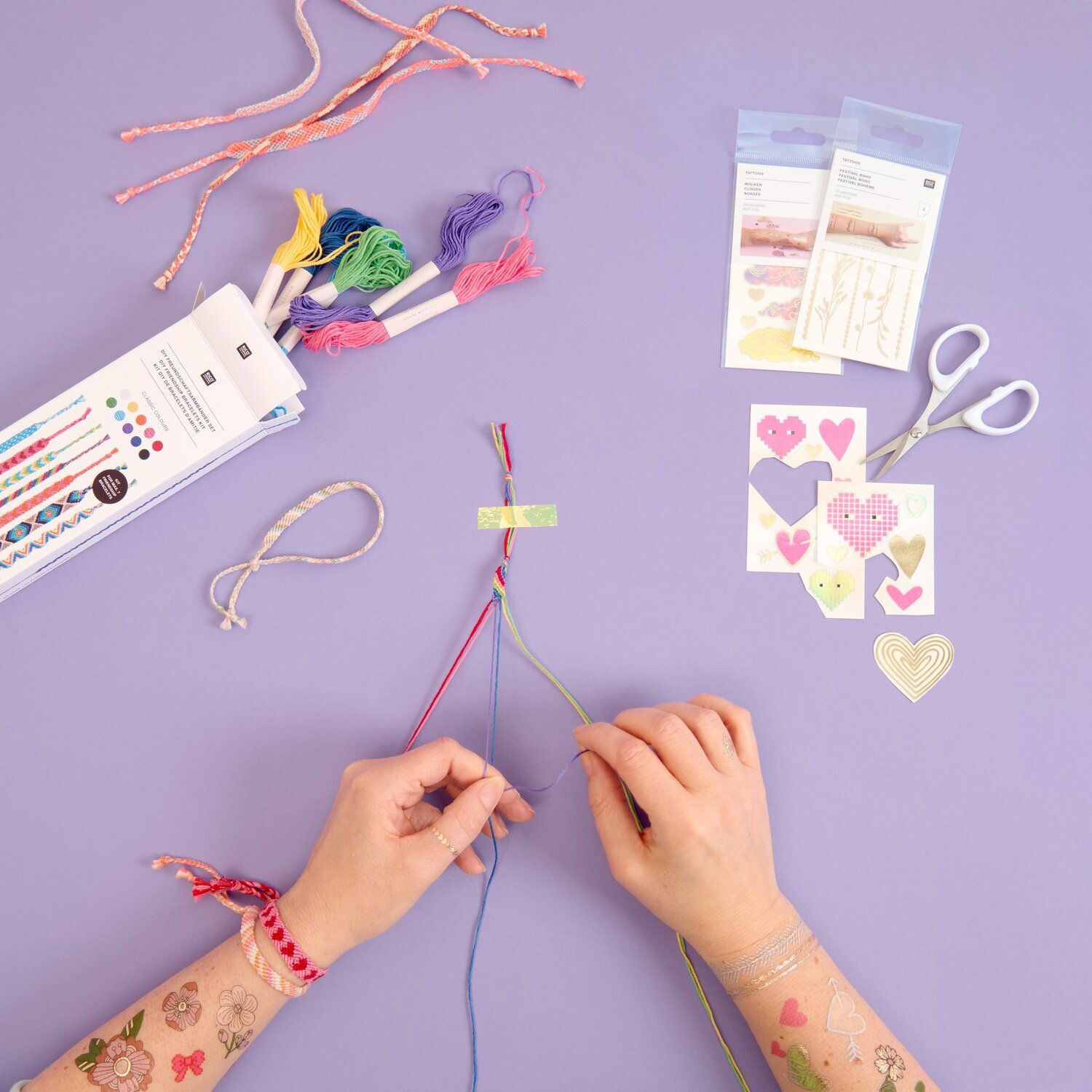 DIY Freundschaftsarmb�nder Set, 10 Farben je 8m, Classic Colours Bild 5