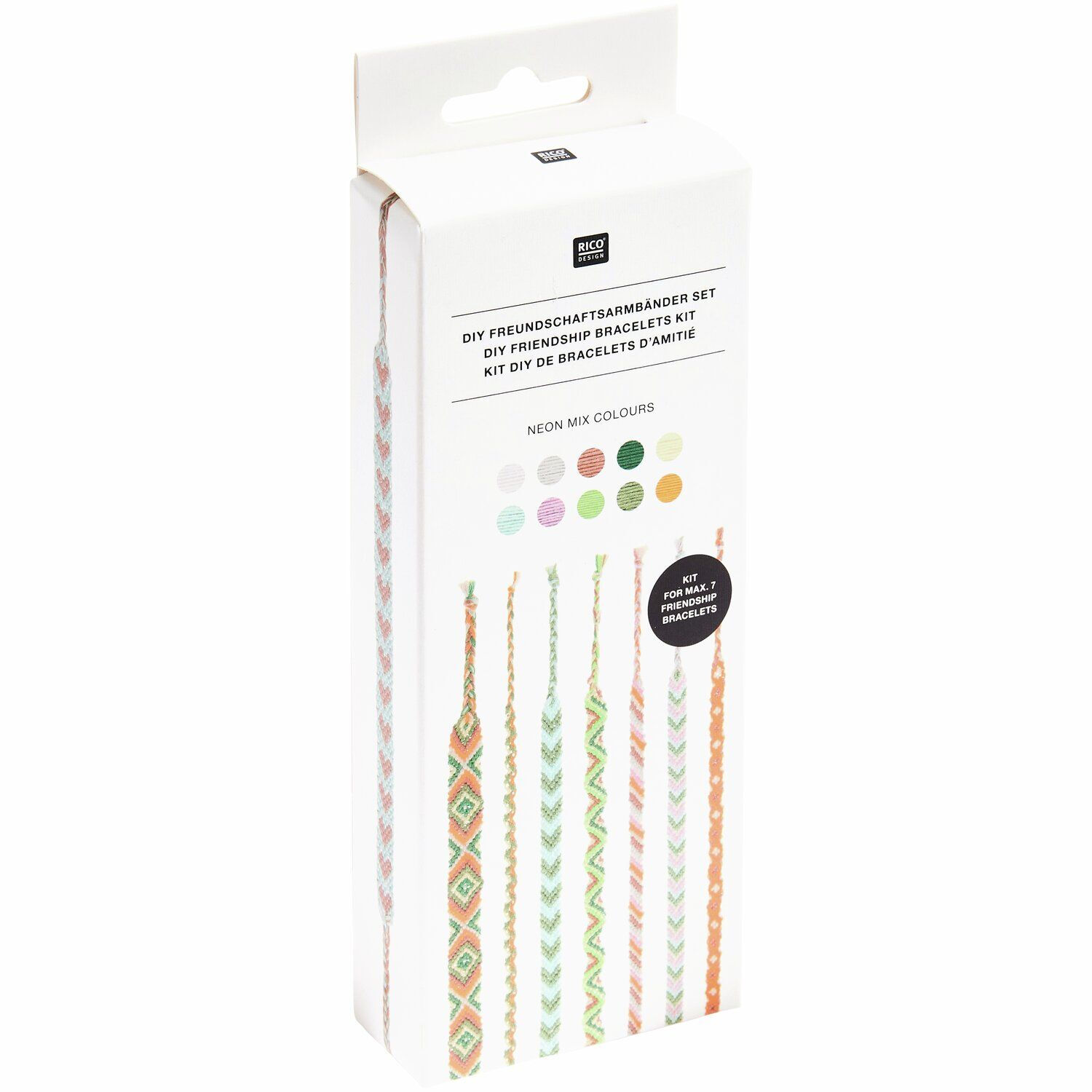 DIY Freundschaftsarmb�nder Set, 10 Farben je 8m, Neon Mix