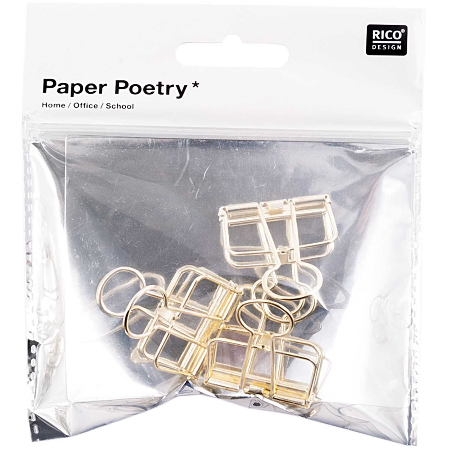 NEU Wire Clips, gold, 32 mm, 3 Stck Bild 2