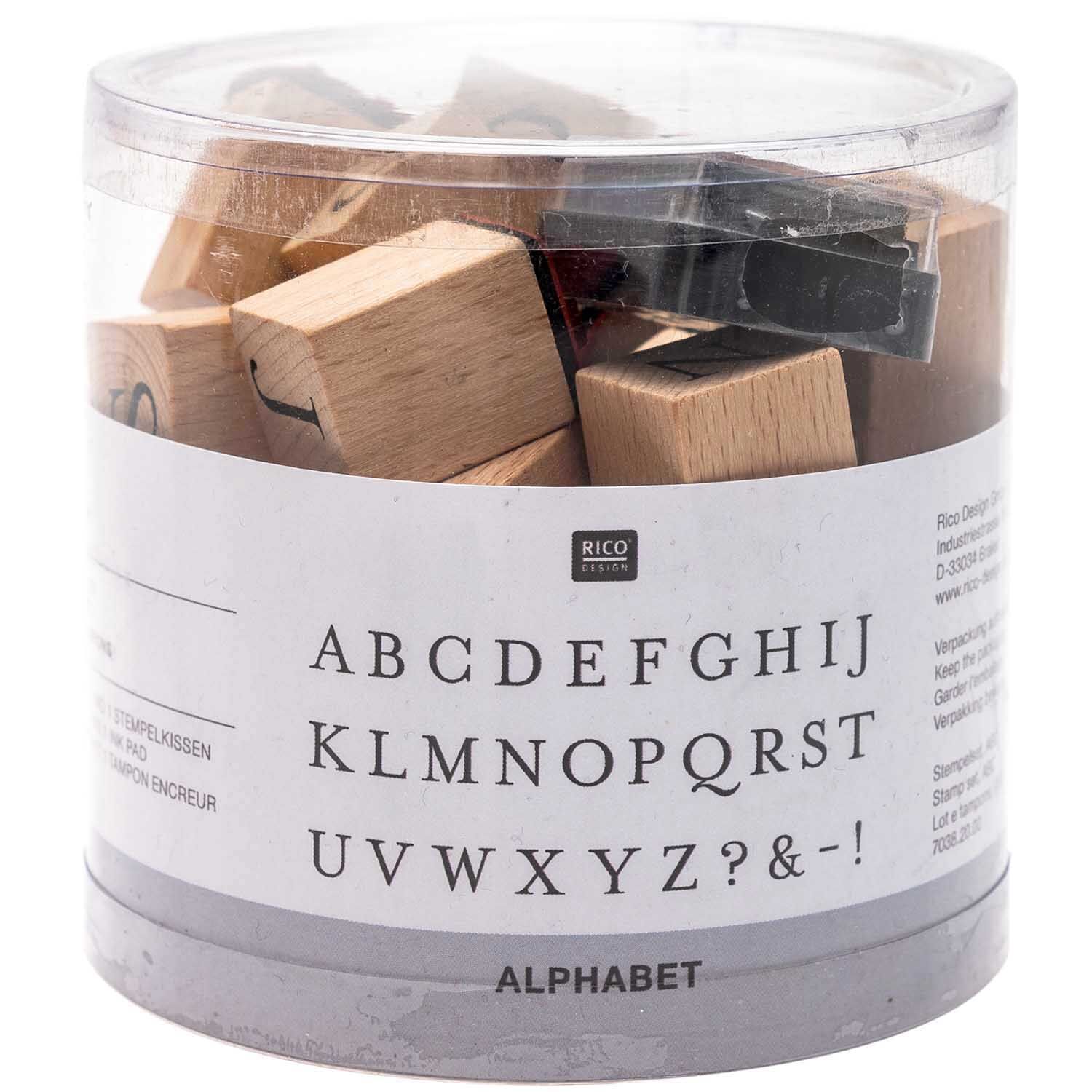 NEU Stempelset ABC / Alphabet / Buchstaben, inklusive Tuschekissen