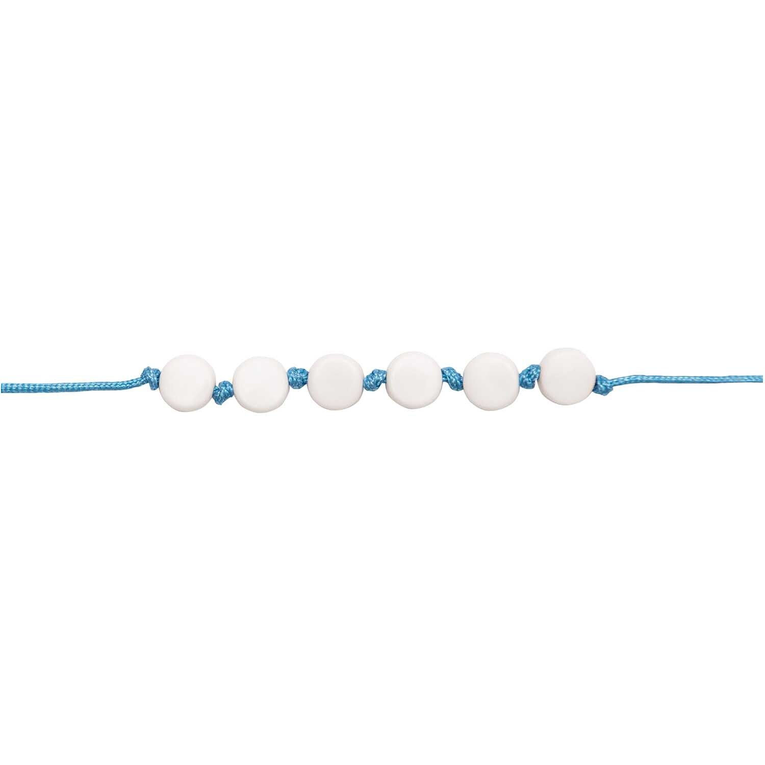 Kunststoff-Perlen, rund, 7 x 4 mm, 165 Stk, Wei