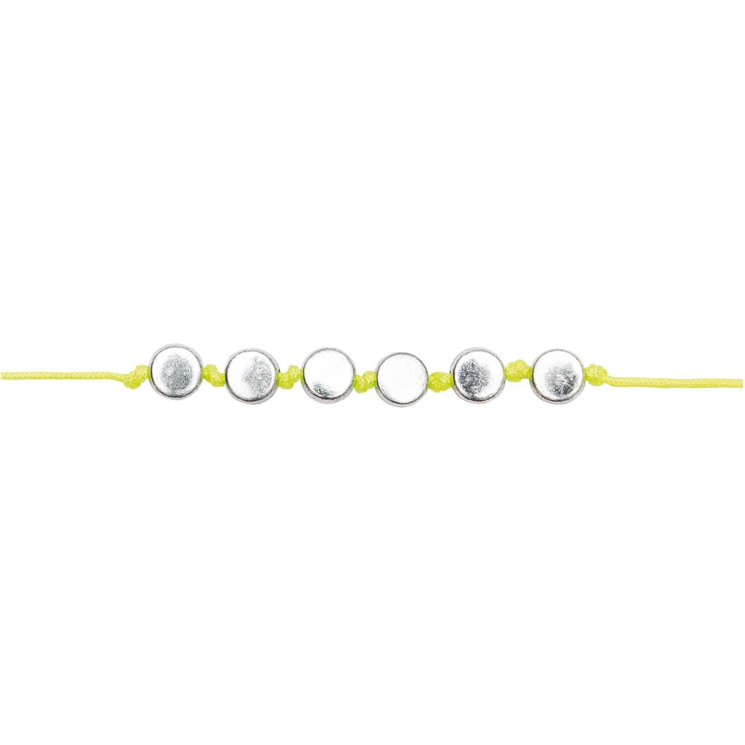 Kunststoff-Perlen, rund, 7 x 4 mm, 165 Stk, Silber