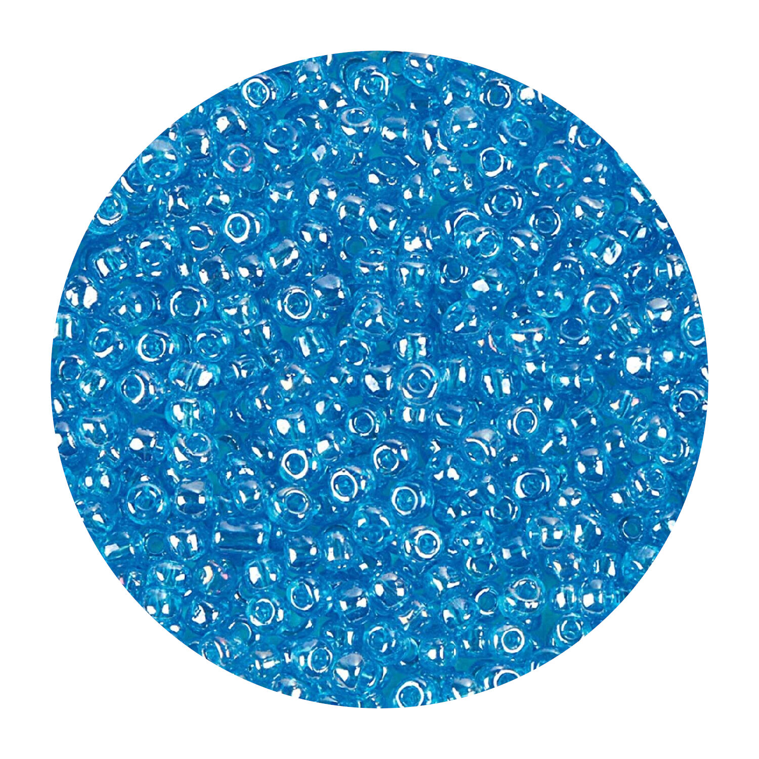 Rocailles-Perlen, 3,1 mm, 14 g, Trkis Irisierend