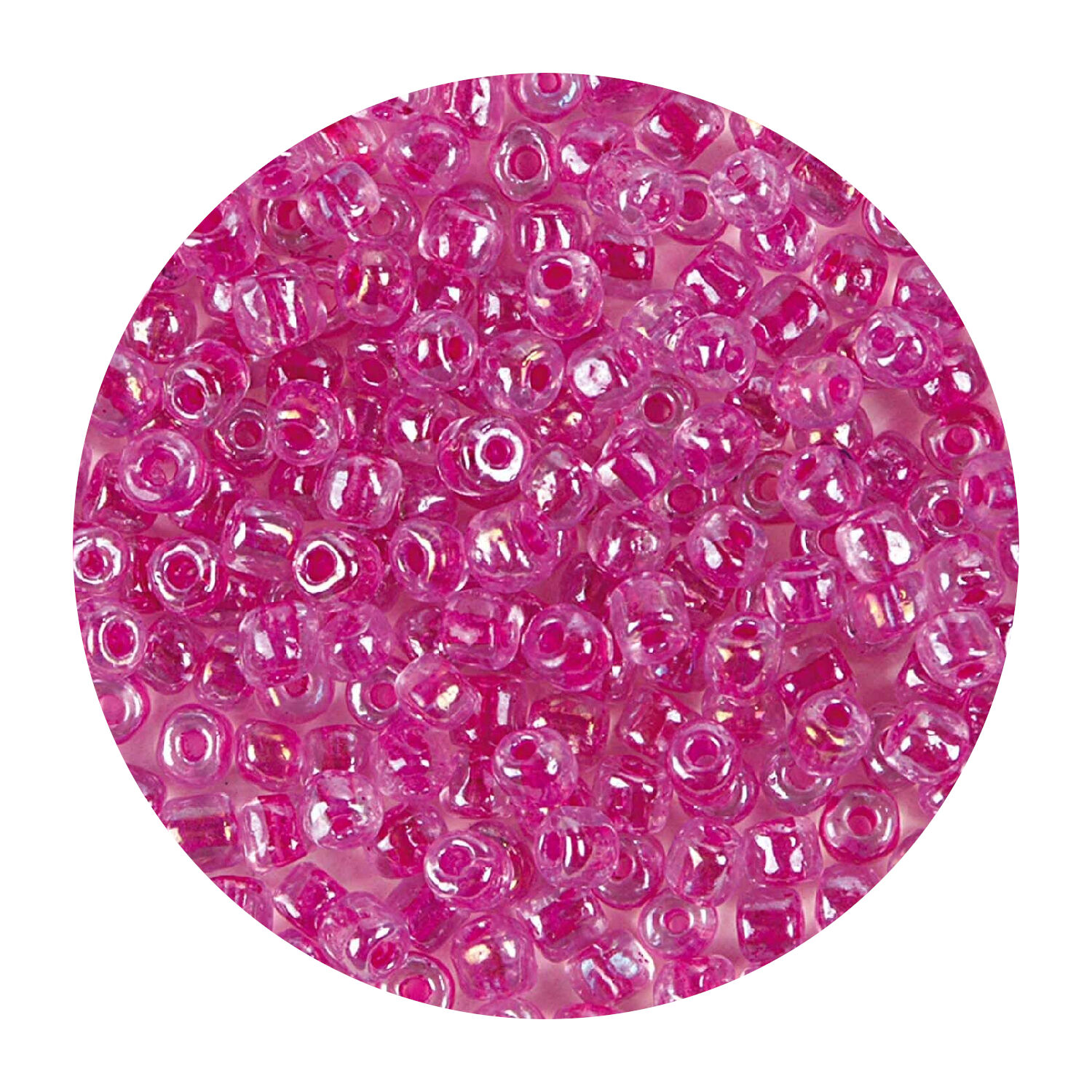 Rocailles-Perlen, 4 mm, 14 g, Pink Regenbogen