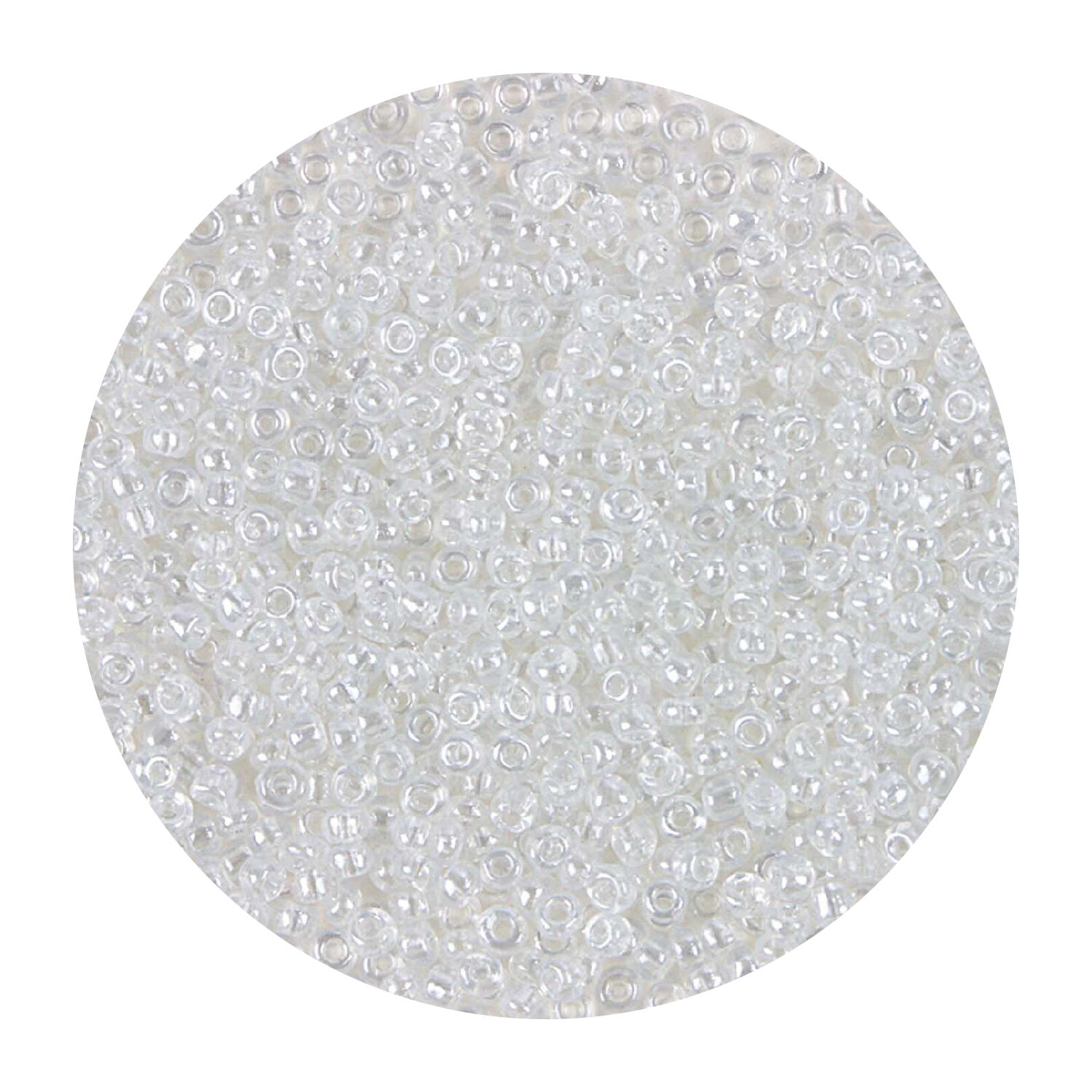 Rocailles-Perlen, 2 mm, 14 g, Transparent