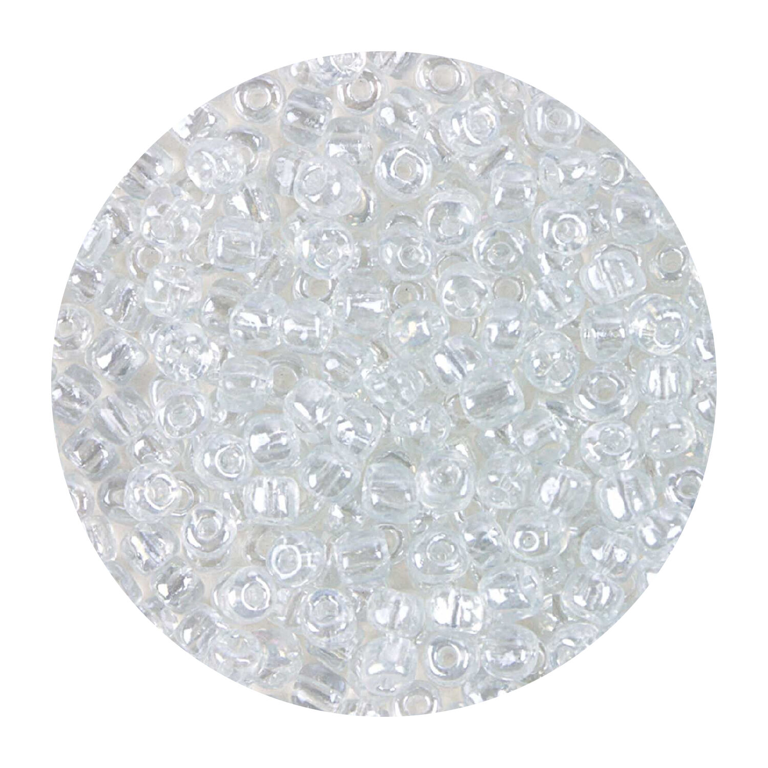 Rocailles-Perlen, 4 mm, 14 g, Transparent