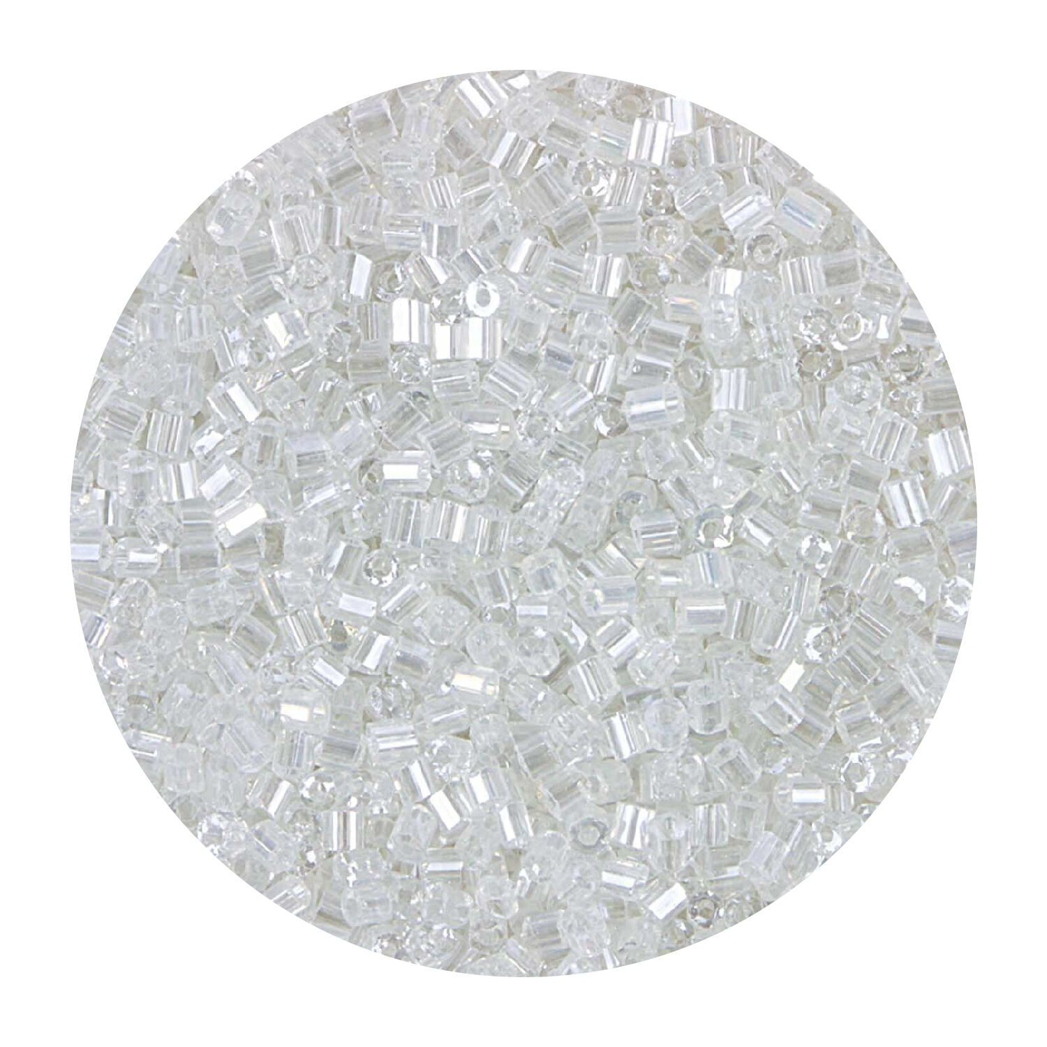 Rocailles-Perlen 2Cut, 2 mm, 14 g, Transparent