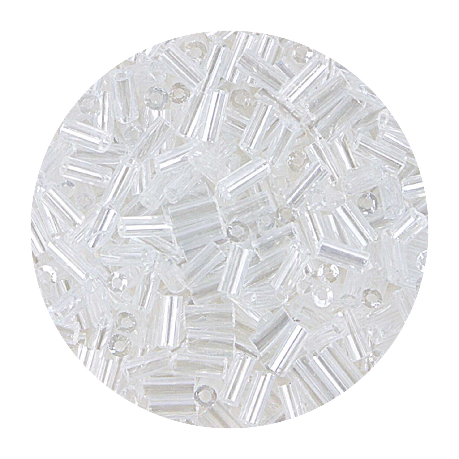 Rocailles-Perlen Stbchen, 6,75 mm, 14 g, Transparent