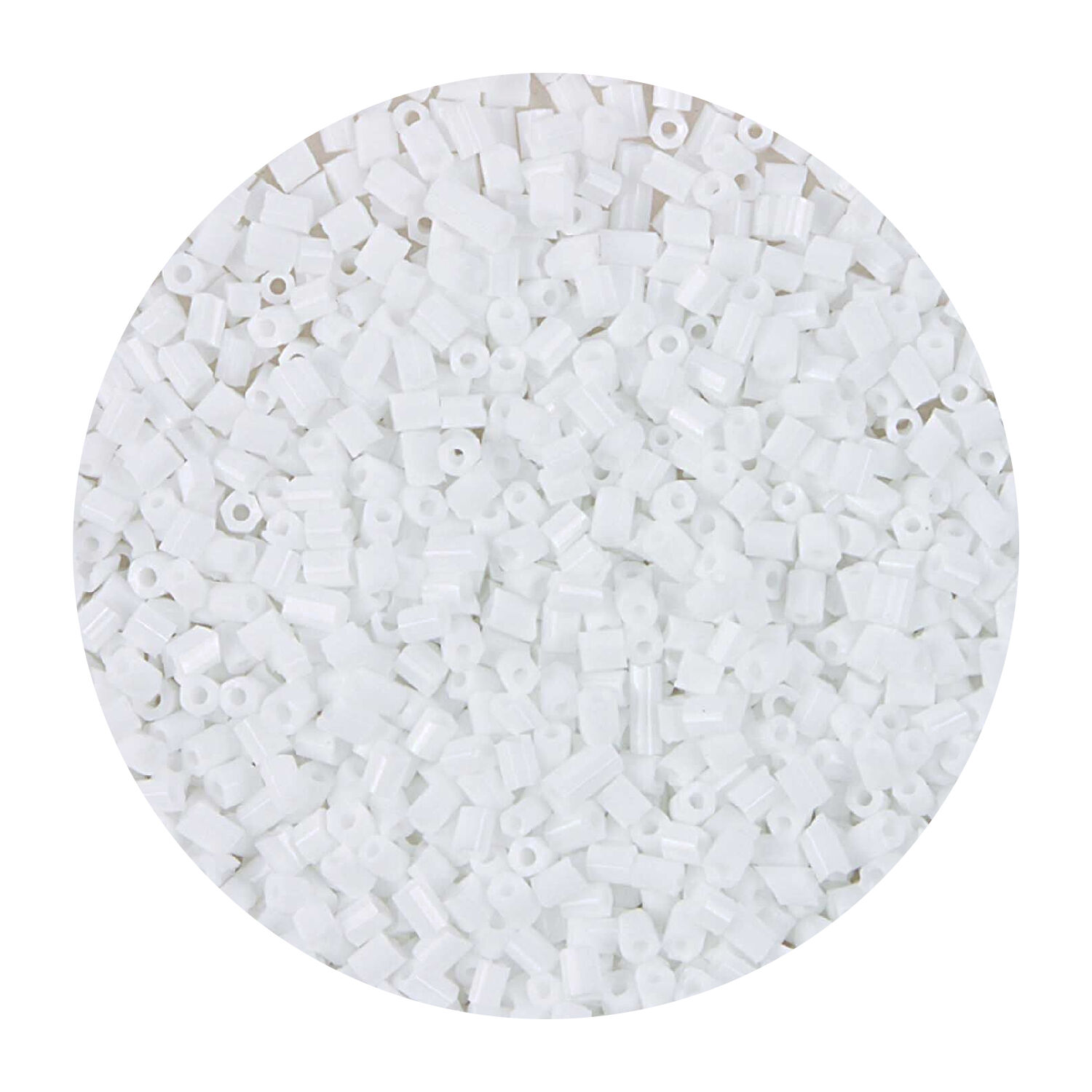 Rocailles-Perlen 2Cut, 2 mm, 14 g, Wei Opak
