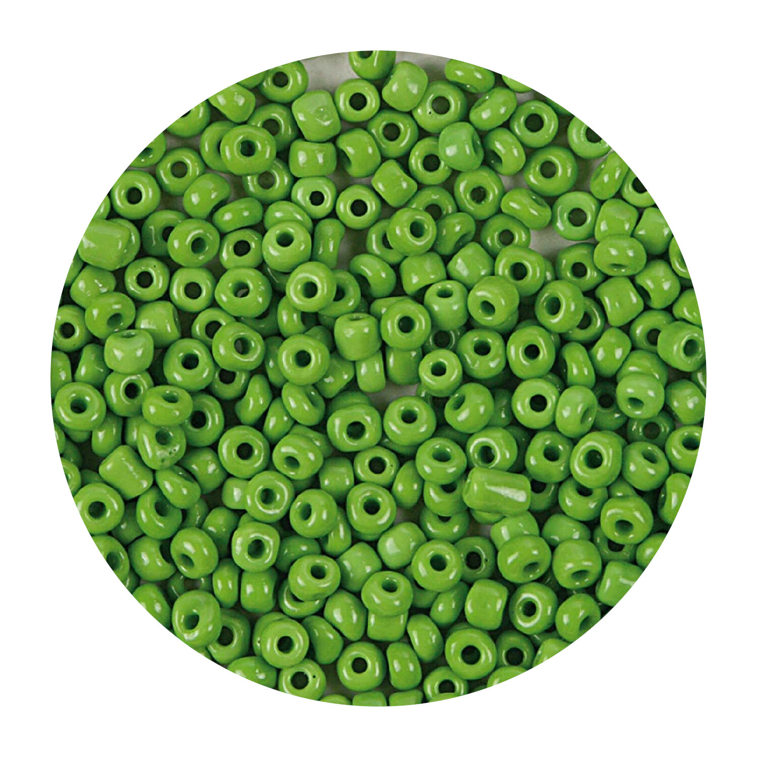 Rocailles-Perlen, 3,1 mm, 14 g, Pistazie Opak