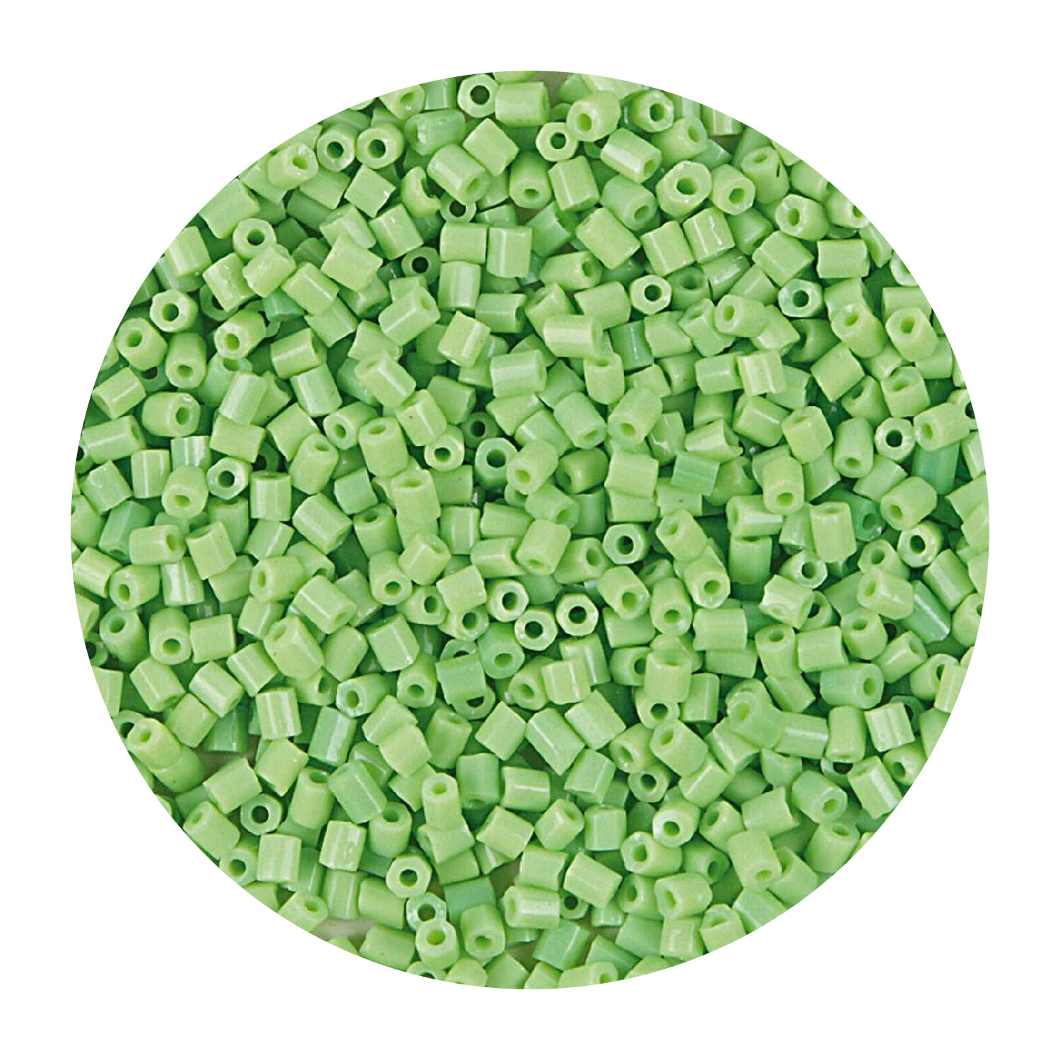 Rocailles-Perlen 2Cut, 2 mm, 14 g, Pistazie Opak