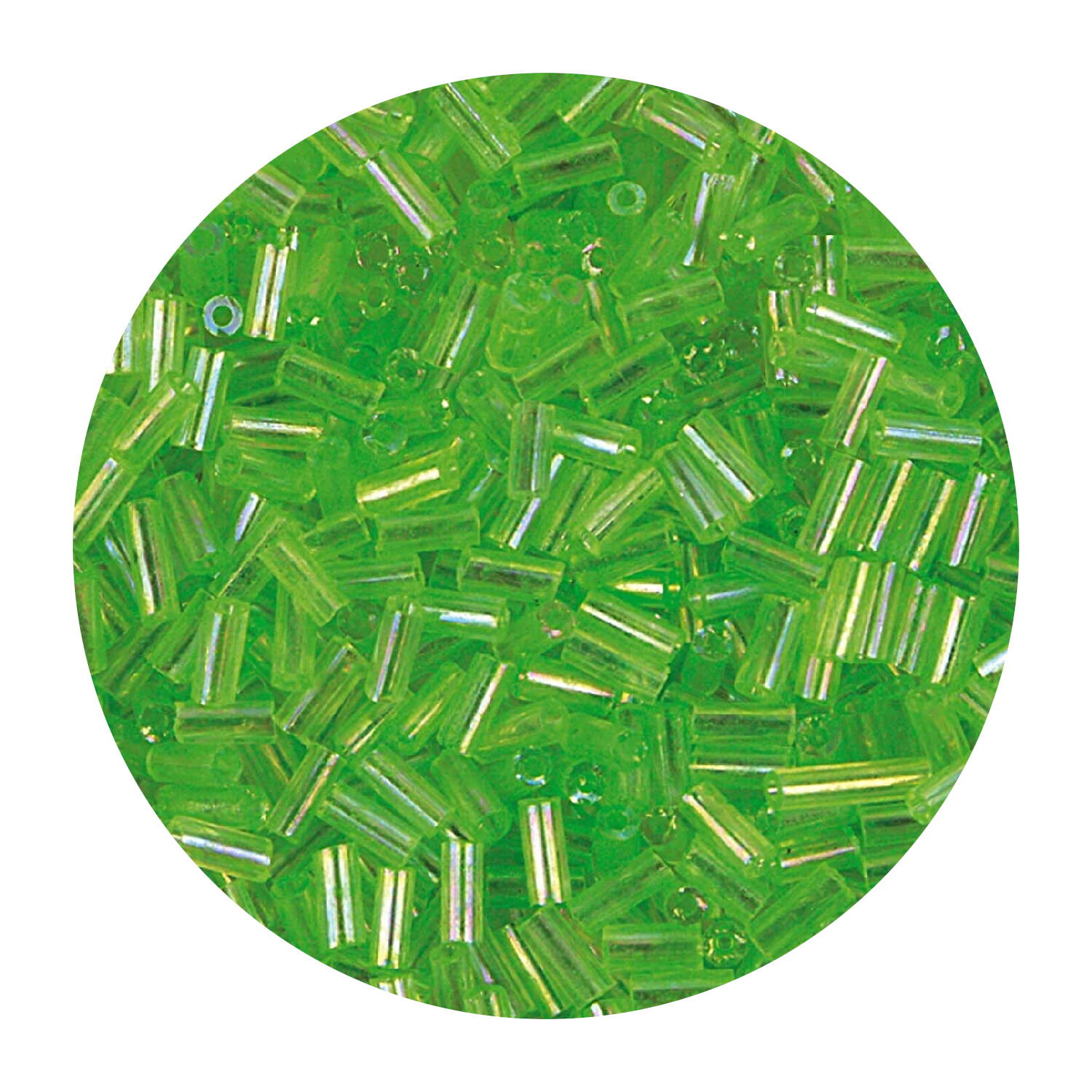 Rocailles-Perlen Stbchen, 6,75 mm, 14 g, Pistazie Opak