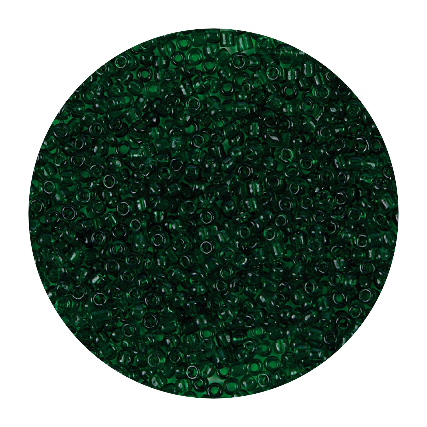 Rocailles-Perlen, 2 mm, 14 g, Grn Transparent
