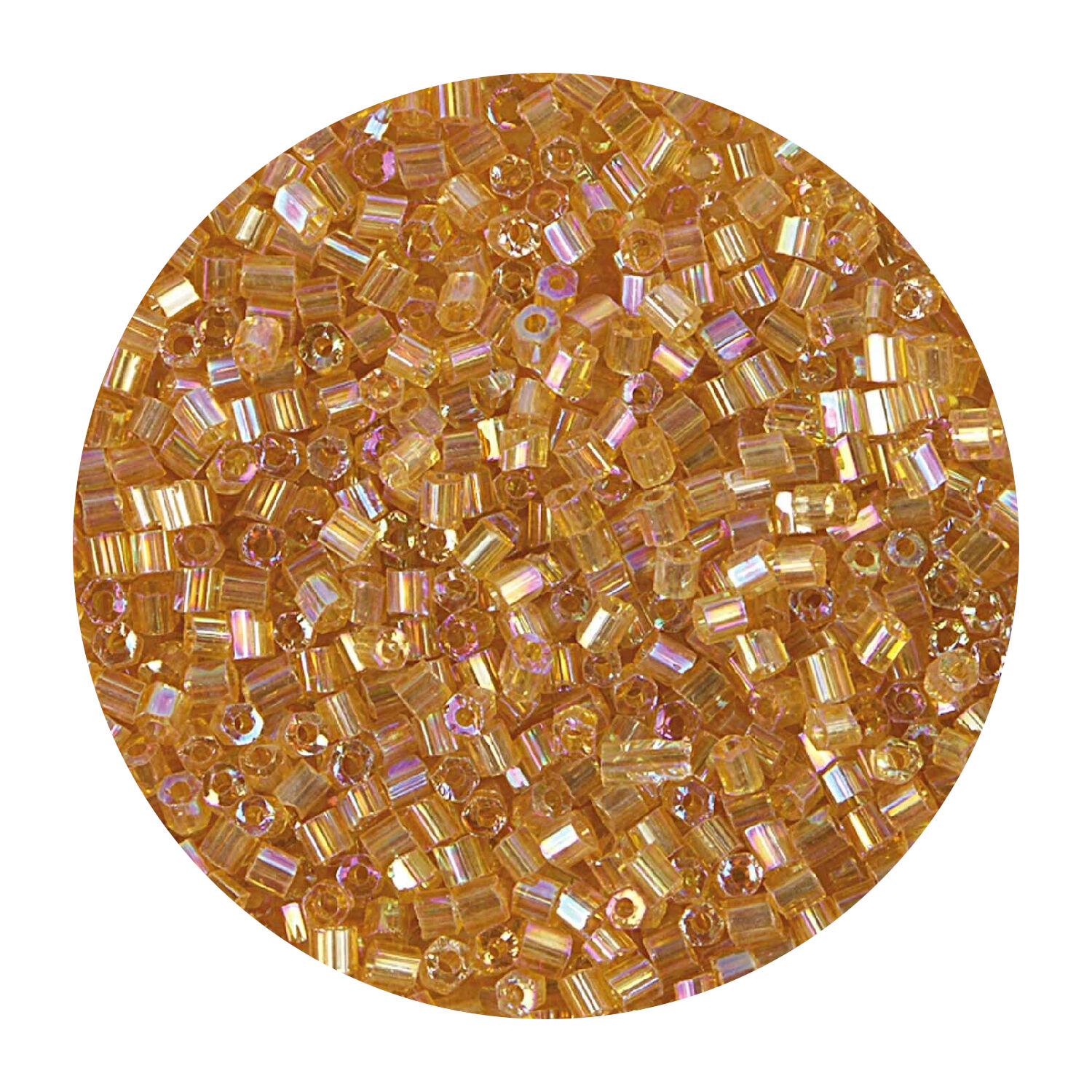 Rocailles-Perlen 2Cut, 2 mm, 14 g, Gold