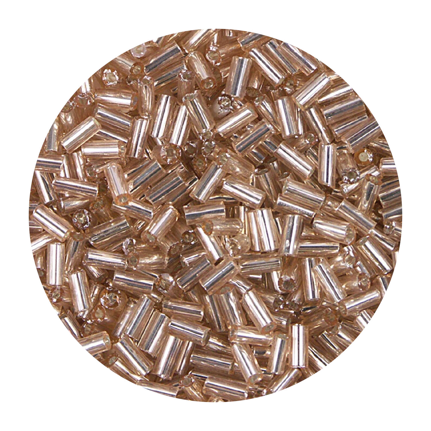 Rocailles-Perlen Stbchen, 6,75 mm, 14 g, Kupfer Glnzend