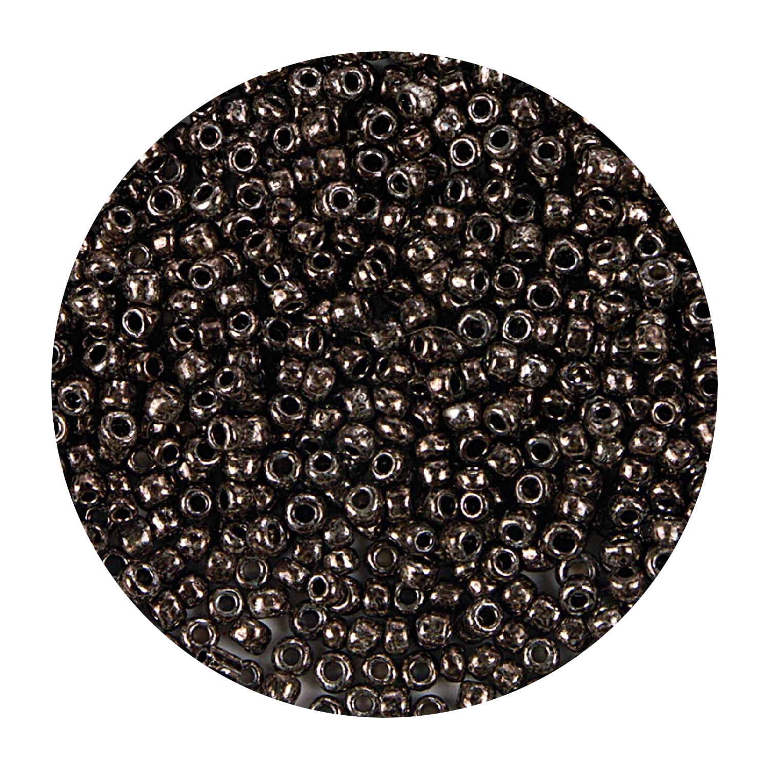 Rocailles-Perlen, 2 mm, 14 g, Kupfer Metallic