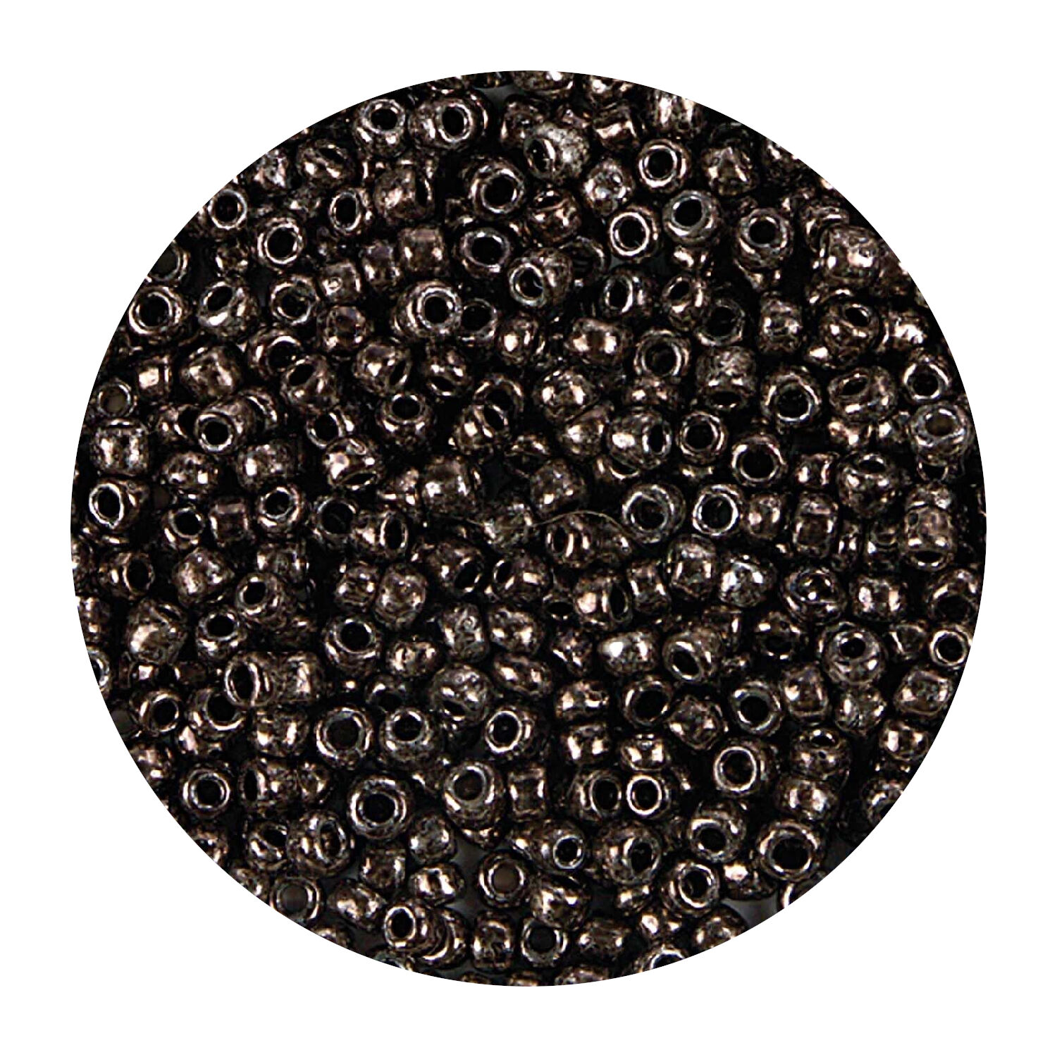 Rocailles-Perlen, 3,1 mm, 14 g, Kupfer Metallic Dunkel