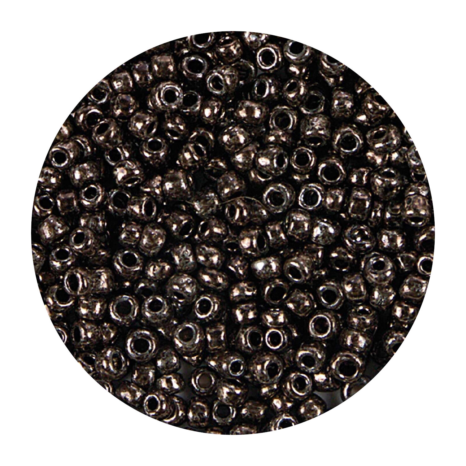Rocailles-Perlen, 4 mm, 14 g, Kupfer Metallic Dunkel