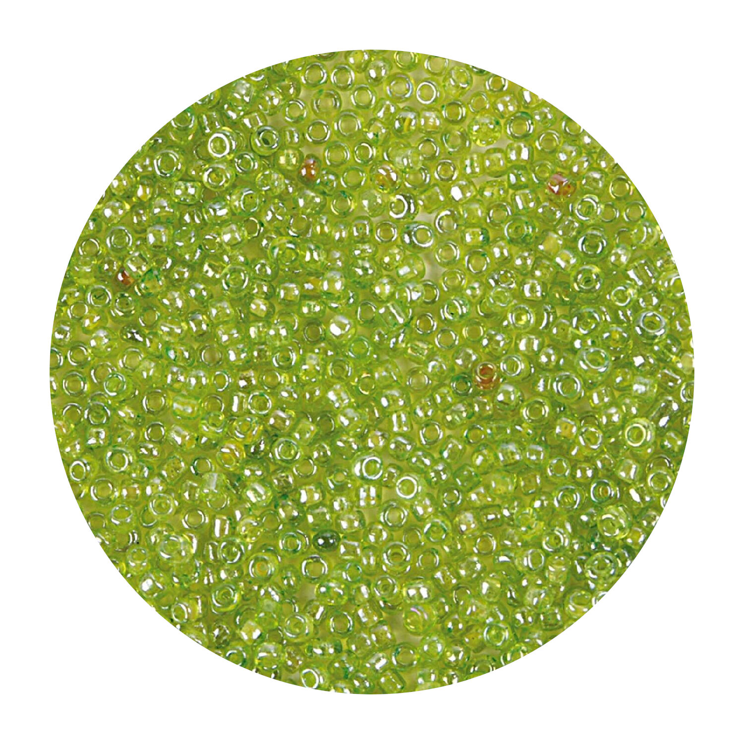Rocailles-Perlen, 2 mm, 14 g, Pistazie Glnzend