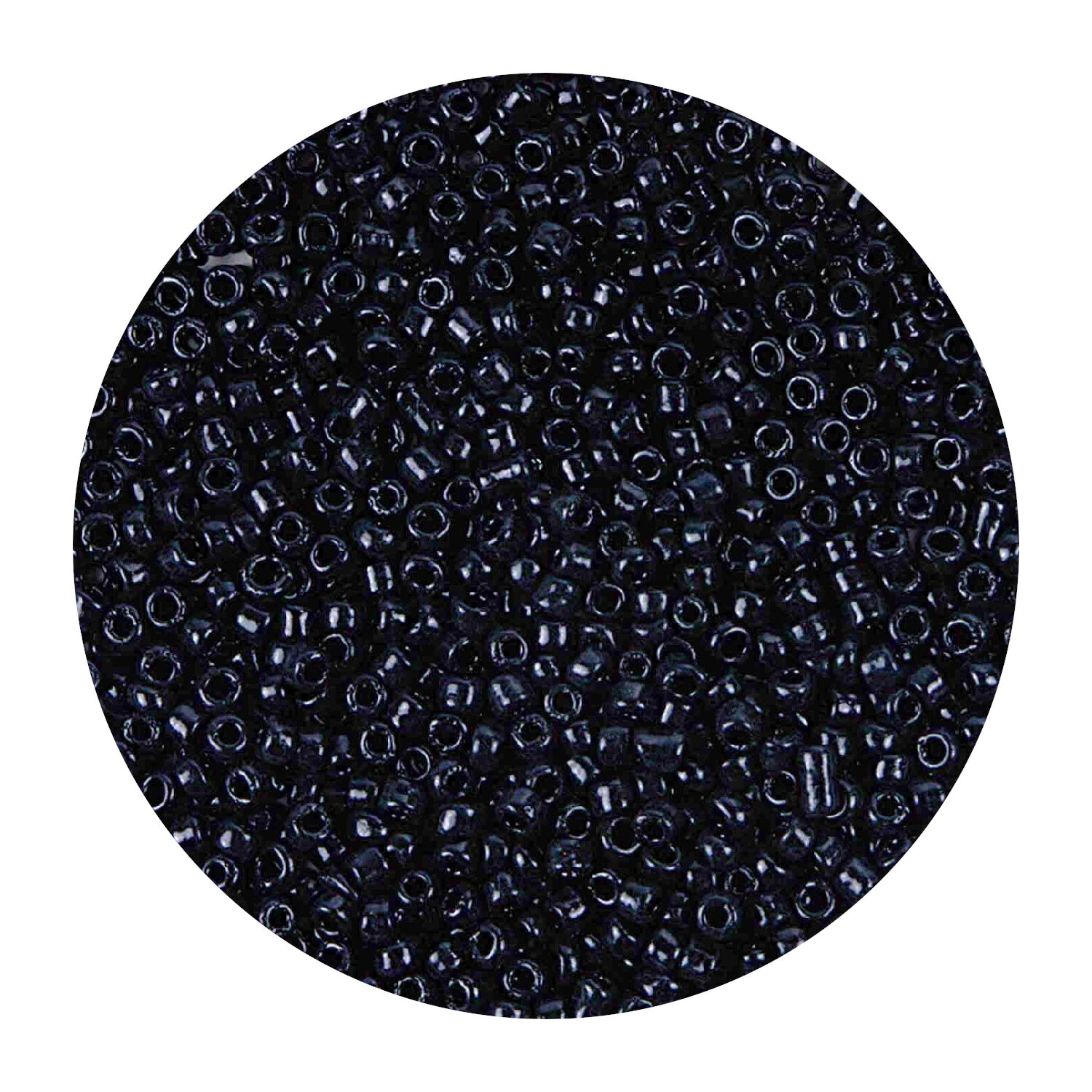 Rocailles-Perlen, 2 mm, 14 g, Schwarz