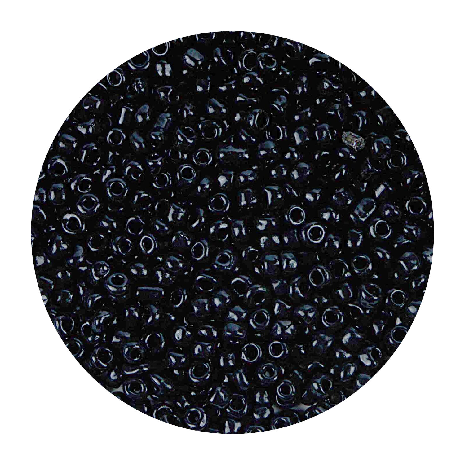 Rocailles-Perlen, 3,1 mm, 14 g, Schwarz