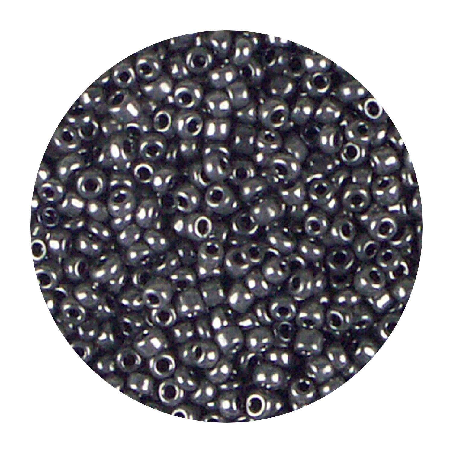 Rocailles-Perlen, 2 mm, 14 g, Altsilber