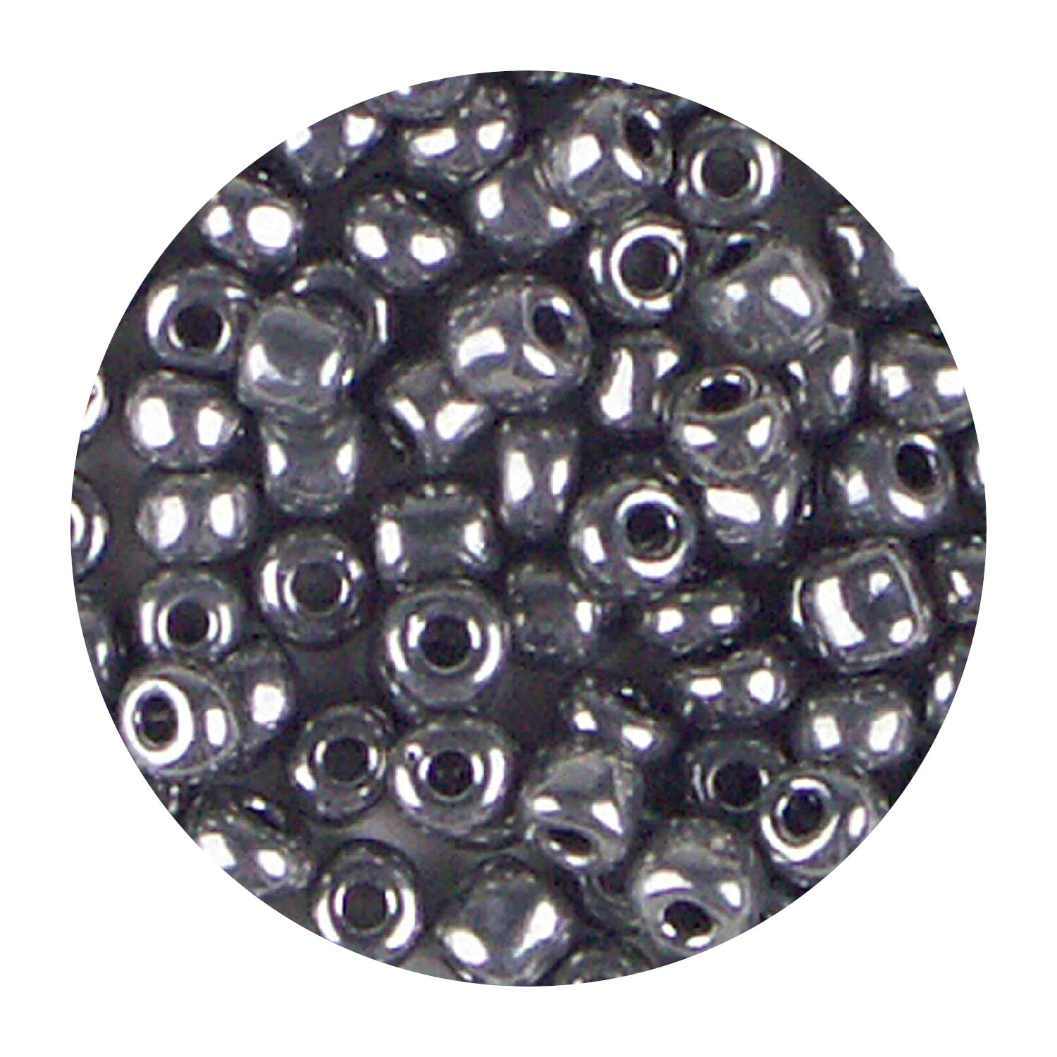 Rocailles-Perlen, 4 mm, 14 g, Altsilber