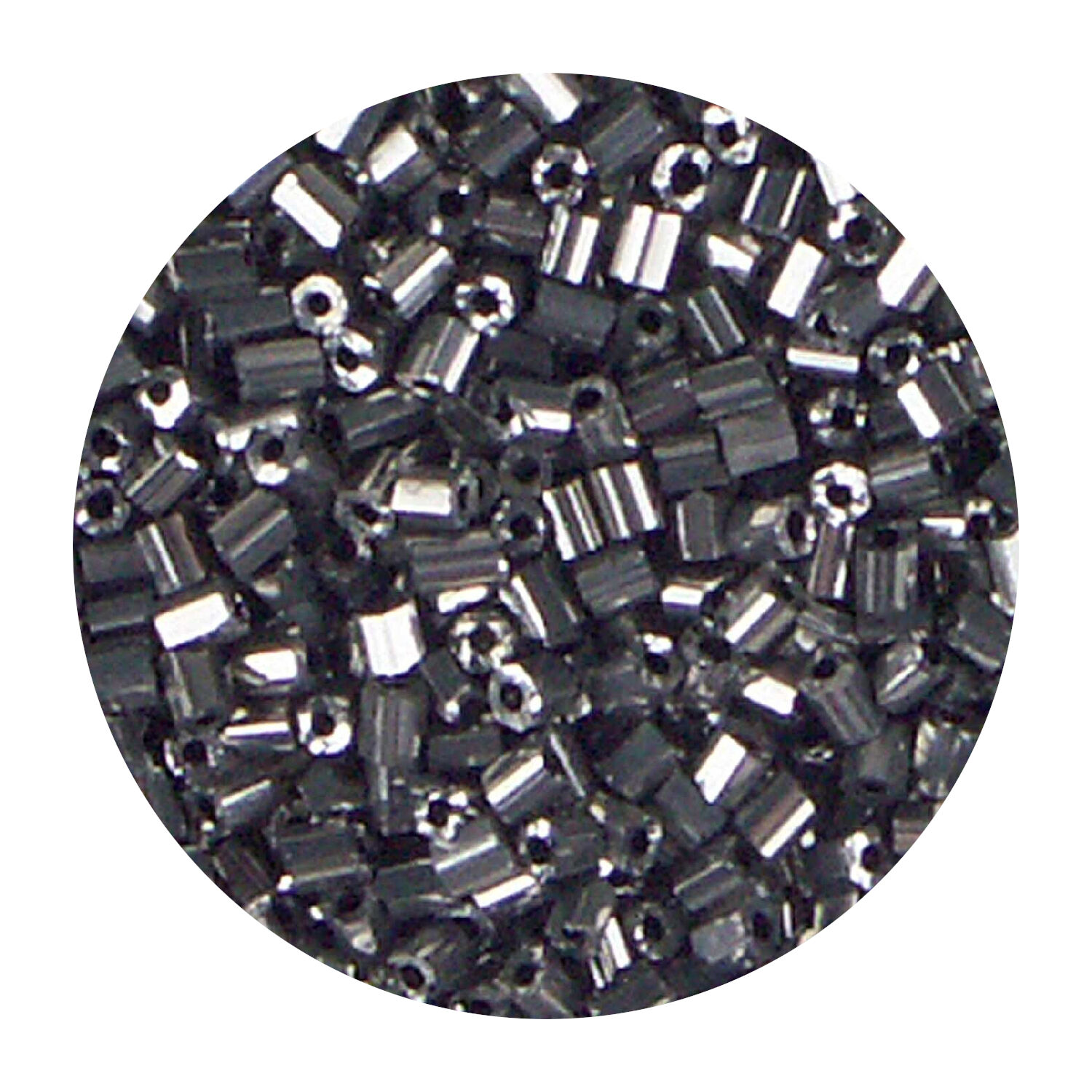 Rocailles-Perlen 2Cut, 2 mm, 14 g, Altsilber