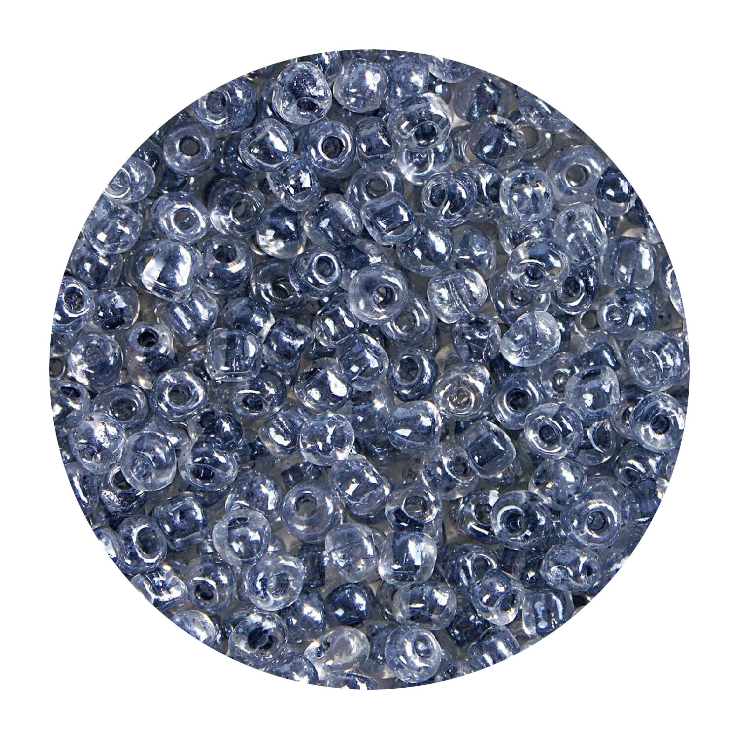 Rocailles-Perlen, 4 mm, 14 g, Schwarz Transparent