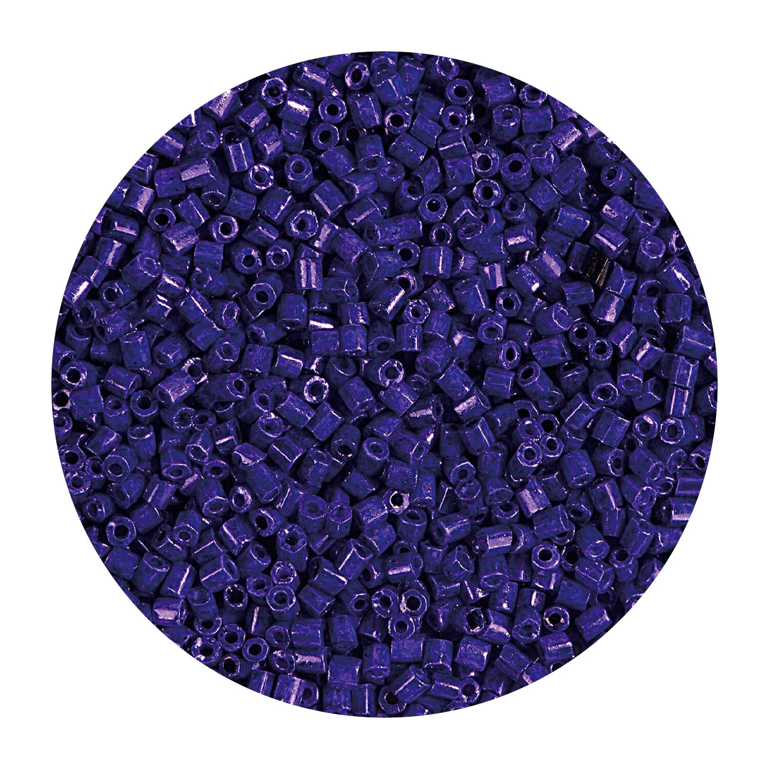 Rocailles-Perlen 2Cut, 2 mm, 14 g, Dunkelblau Opak