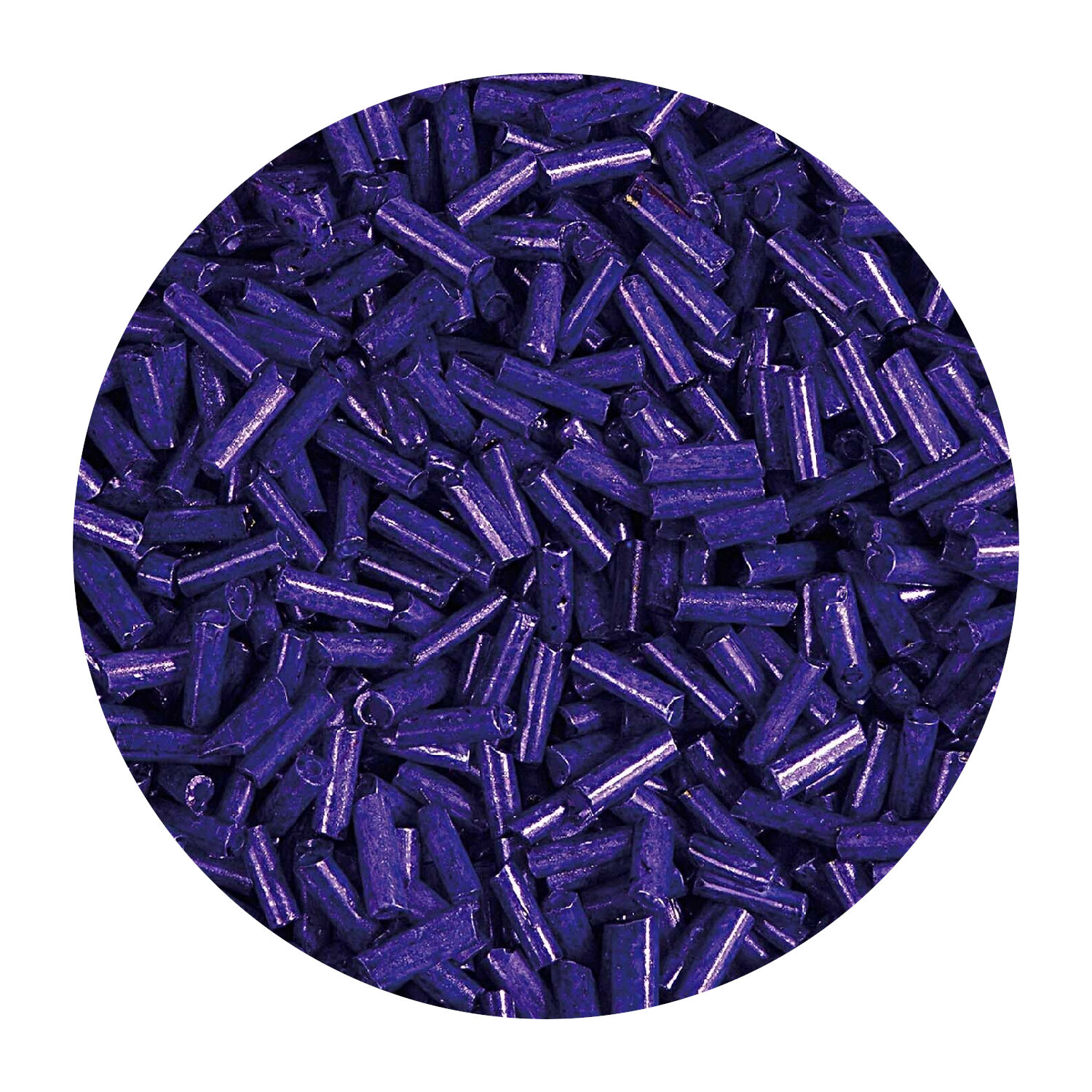 Rocailles-Perlen Stbchen, 6,75 mm, 14 g, Dunkelblau Opak
