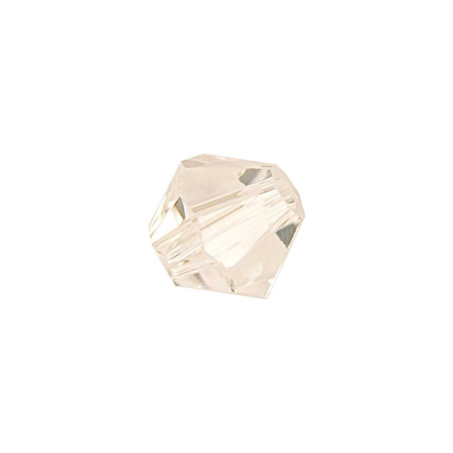 Glasschliff-Perlen Raute, 4 mm, 20 Stk, Wei