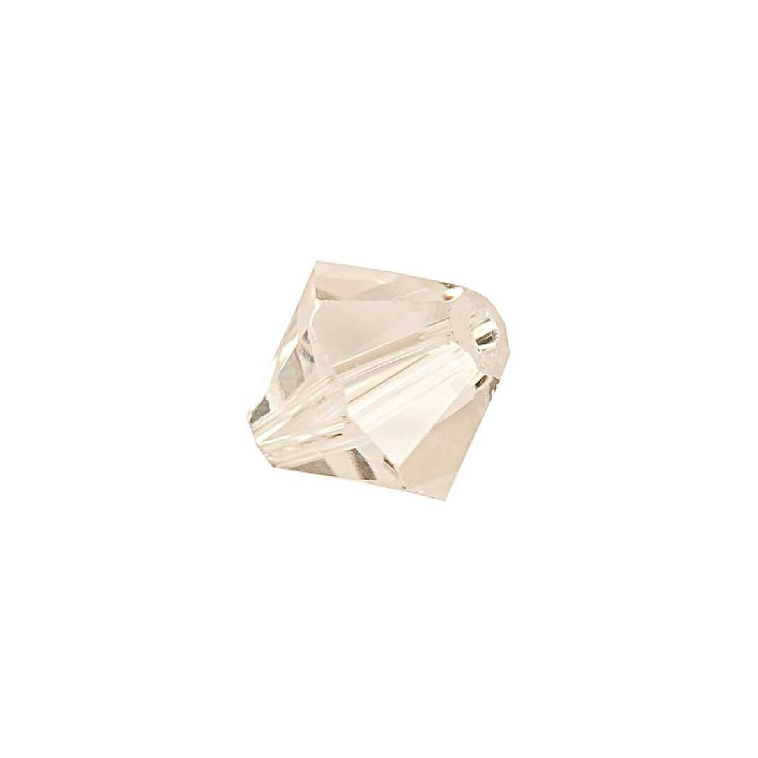 Glasschliff-Perlen Raute, 6 mm, 12 Stk, Wei