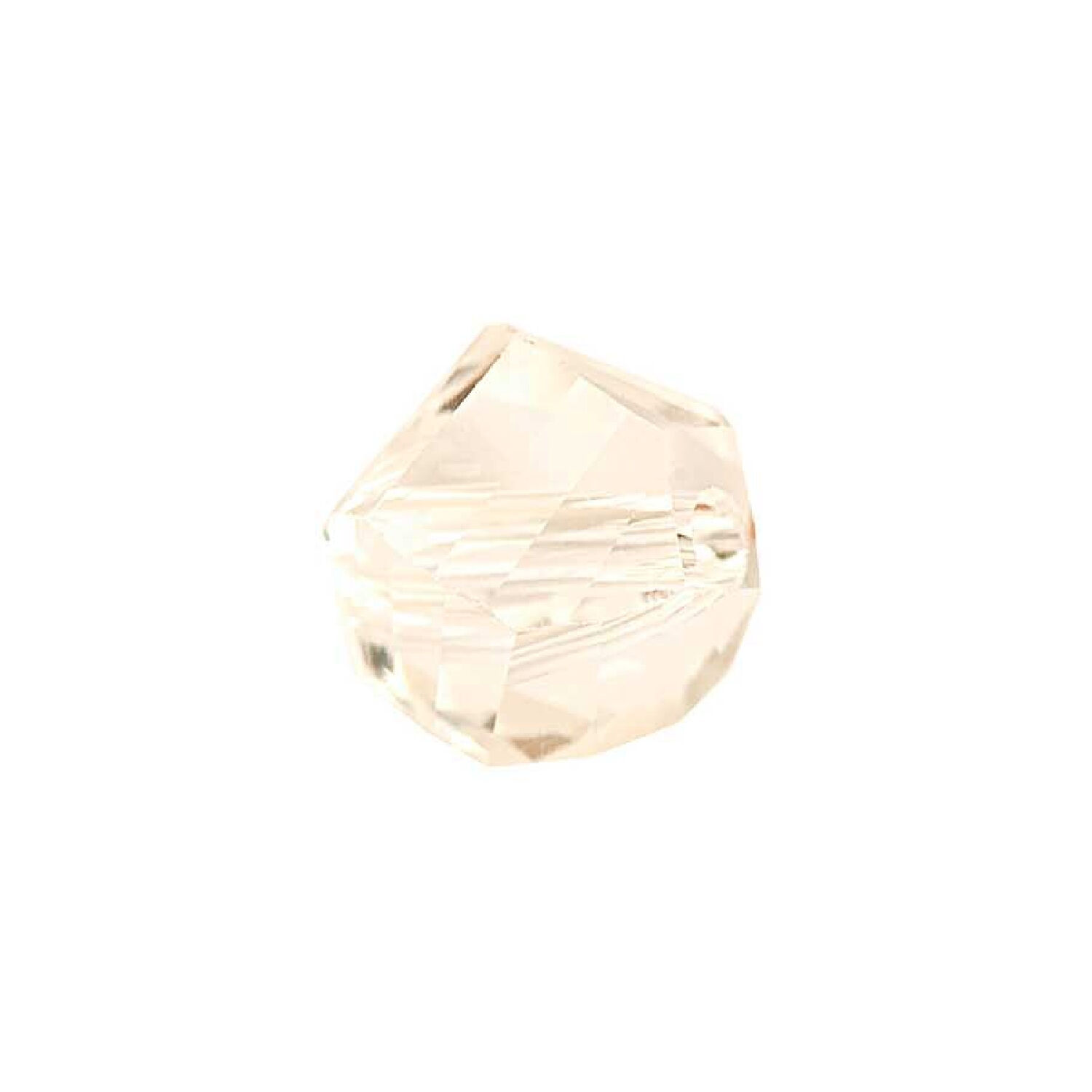 Glasschliff-Kandis Perle, 6 mm, 12 Stk, Wei
