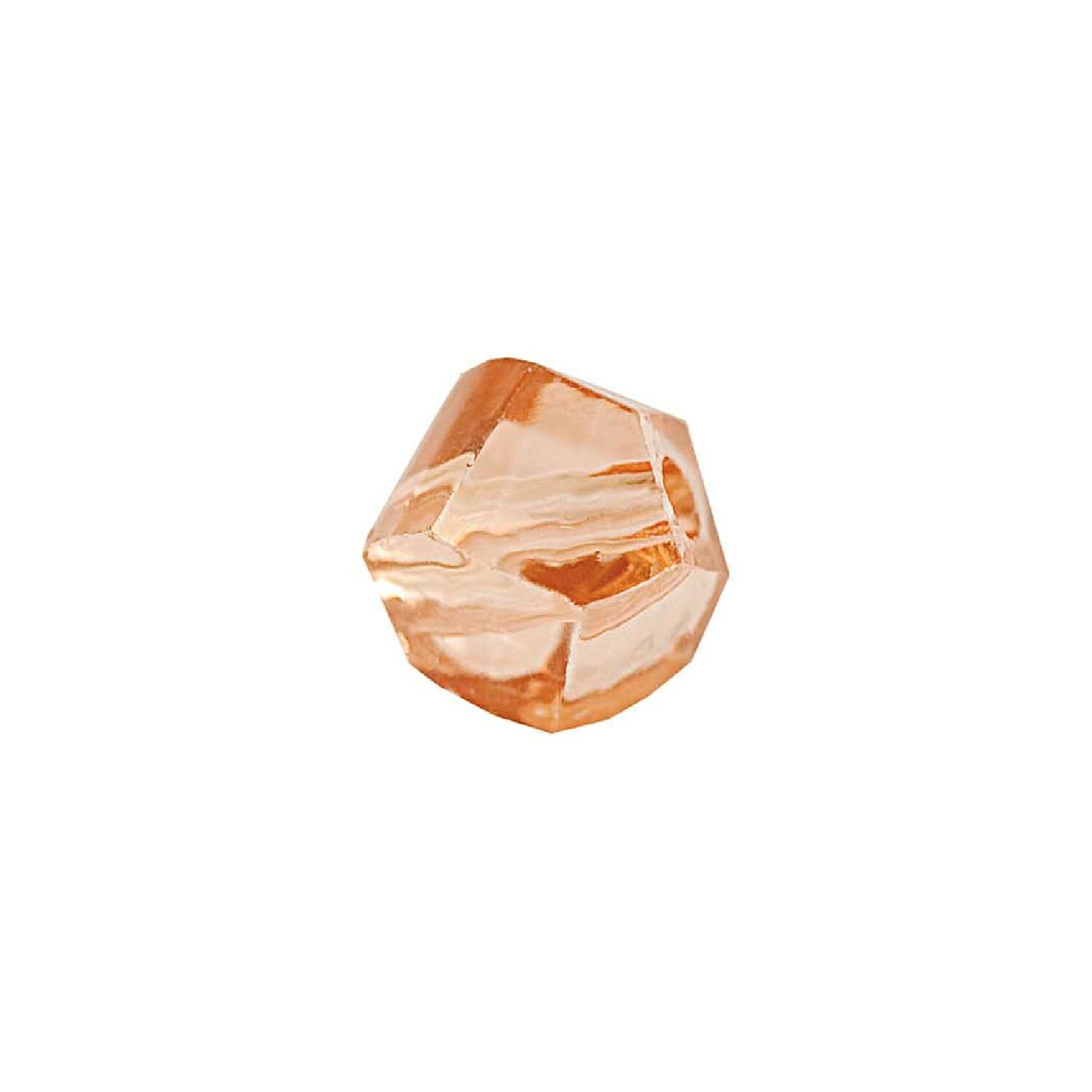 Glasschliff-Kandis Perle, 6 mm, 12 Stk, Pfirsich
