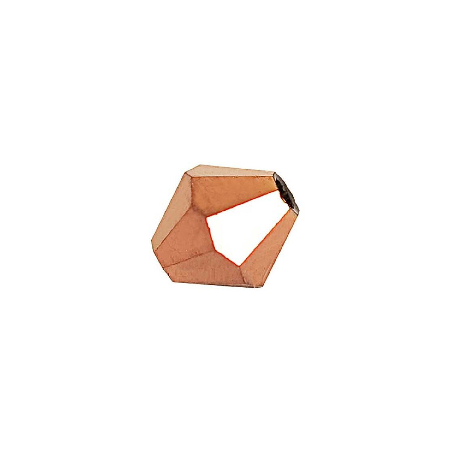 Glasschliff-Perlen Raute, 6 mm, 12 Stk, Kupfer