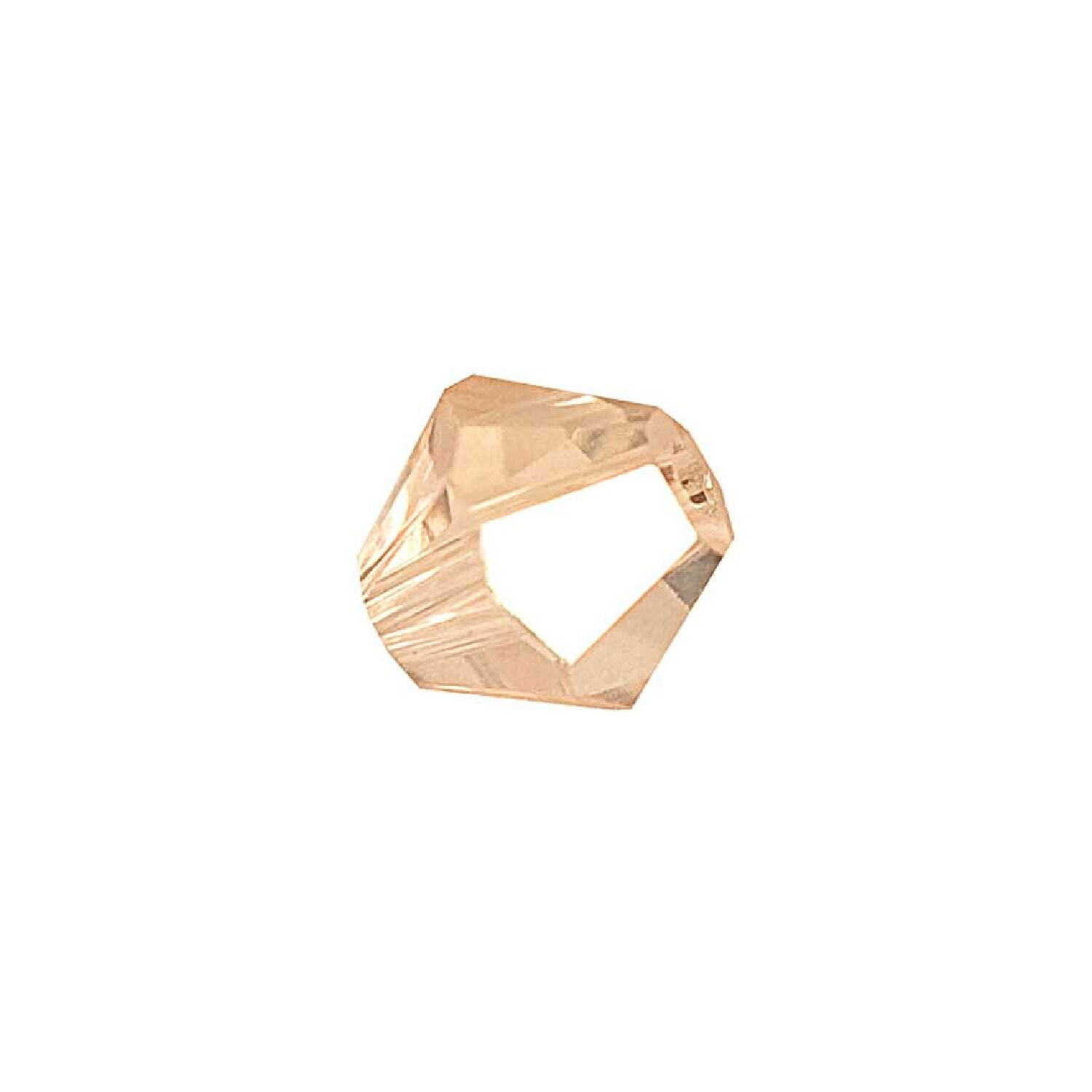 Glasschliff-Perlen Raute, 4 mm, 20 Stk, Karamell