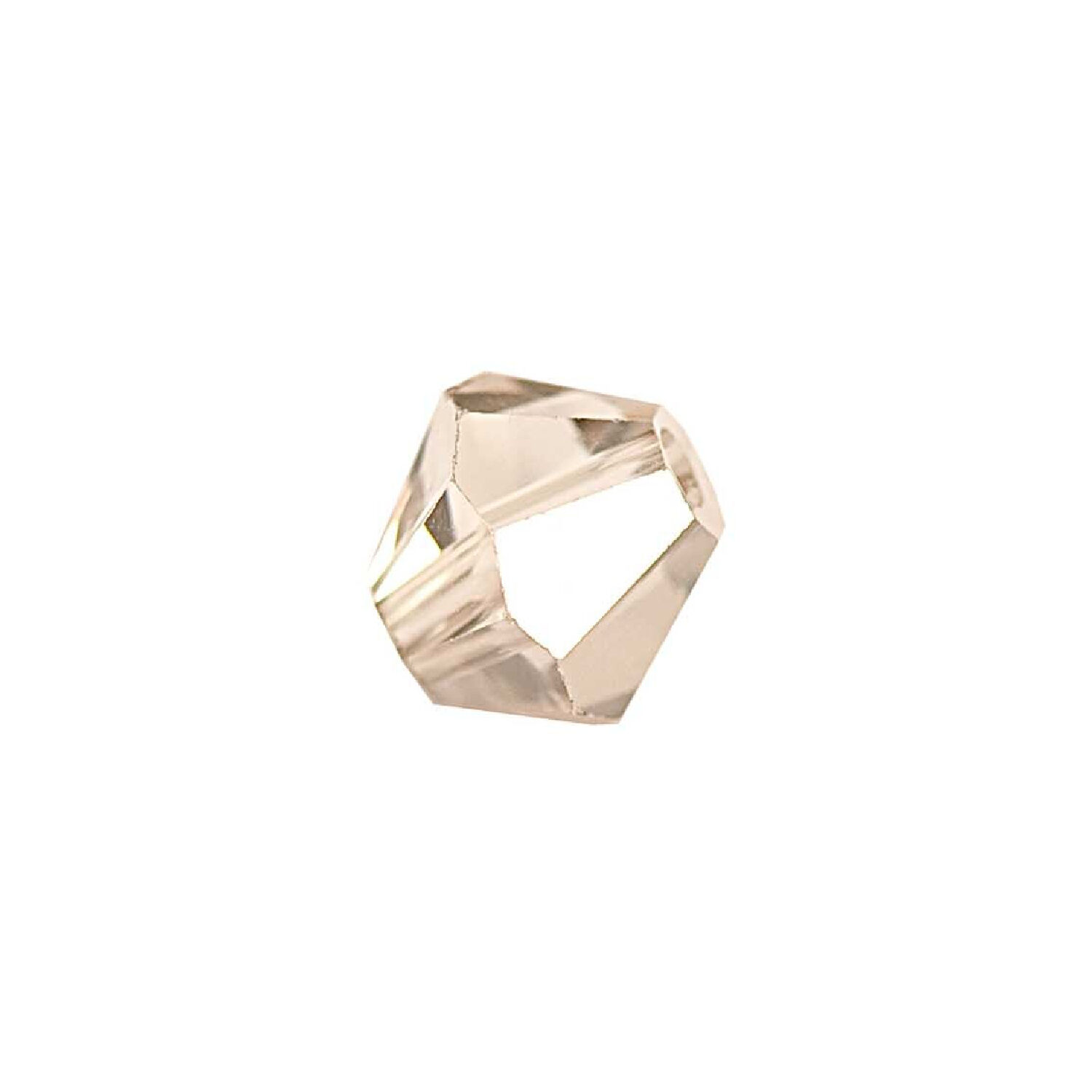 Glasschliff-Perlen Raute, 4 mm, 20 Stk, Grau