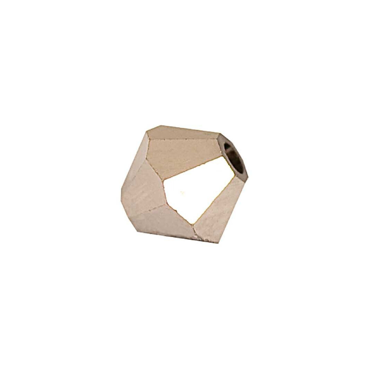 Glasschliff-Perlen Raute, 4 mm, 20 Stk, Silber