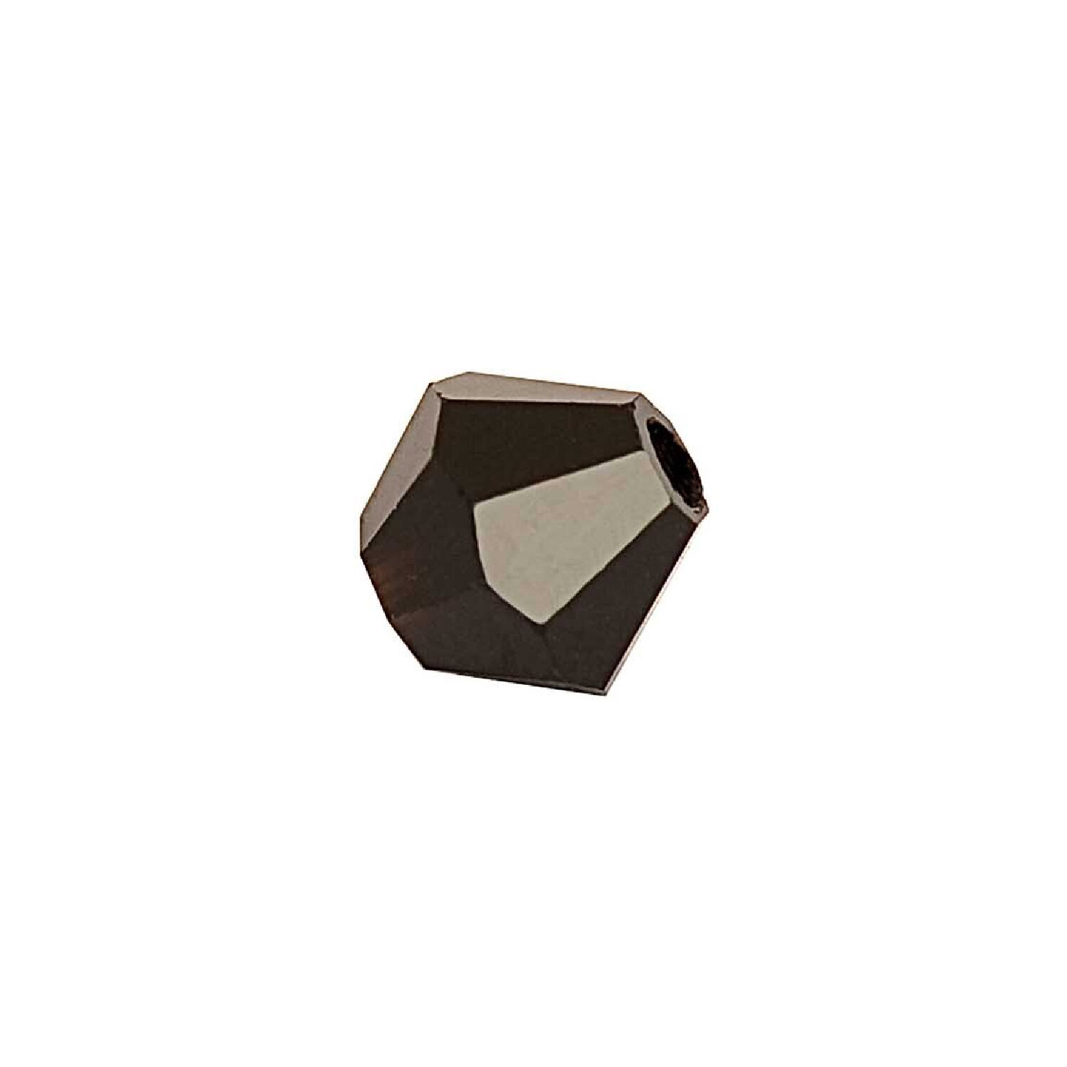 Glasschliff-Perlen Raute, 4 mm, 20 Stk, Schwarz