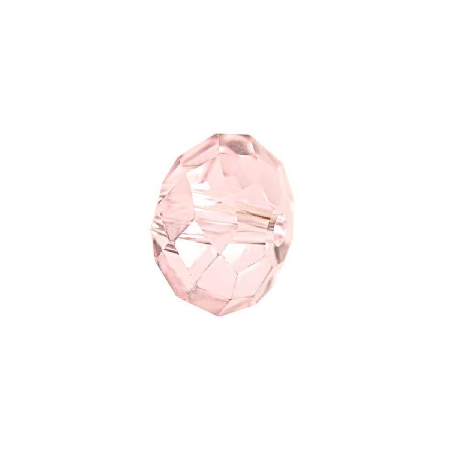 Glasschliff-Diskus Perle, 6 mm, 12 Stk, Zartrosa