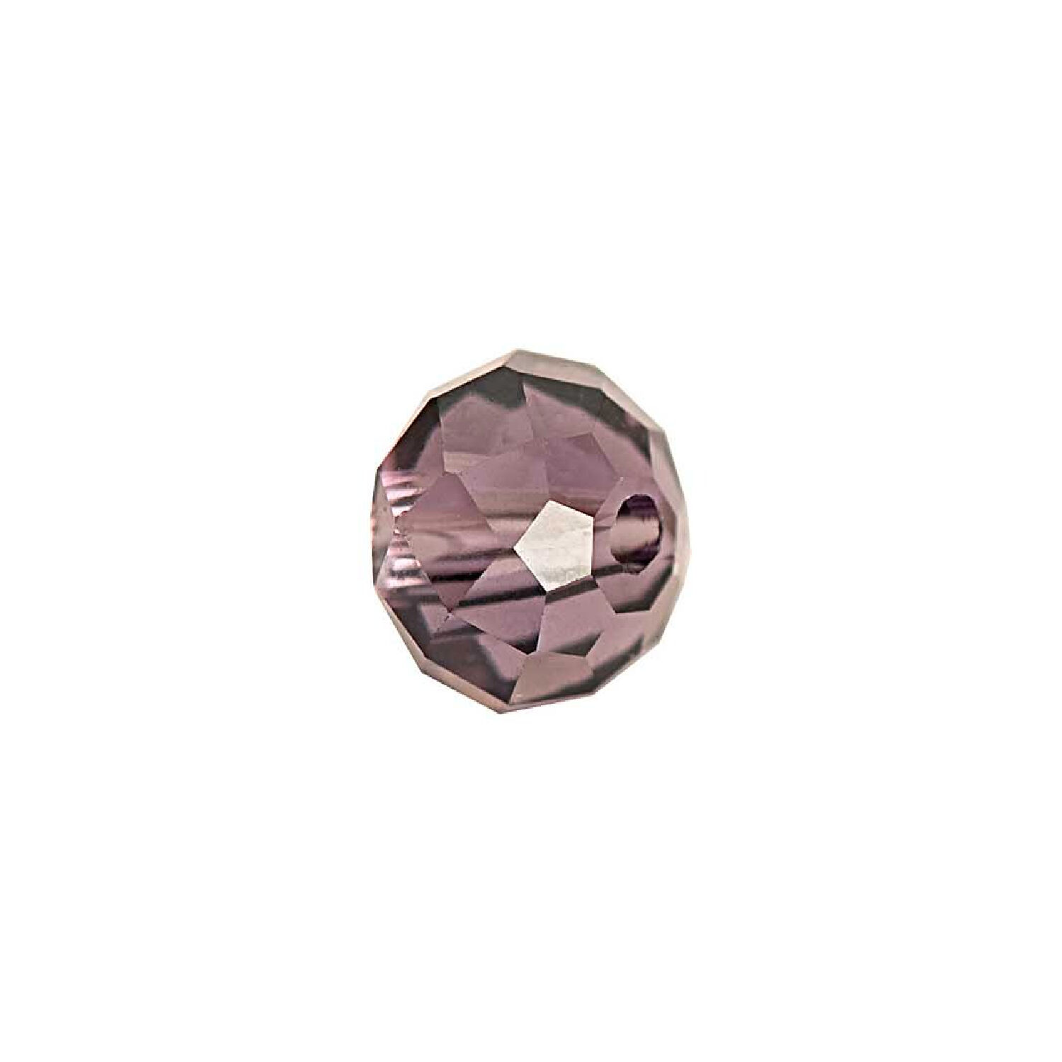 Glasschliff-Diskus Perle, 6 mm, 12 Stk, Veilchen