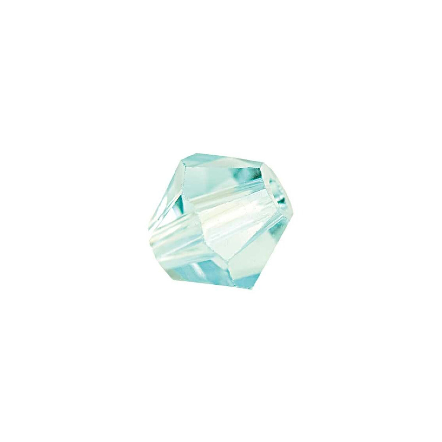 Glasschliff-Perlen Raute, 6 mm, 12 Stk, Mint